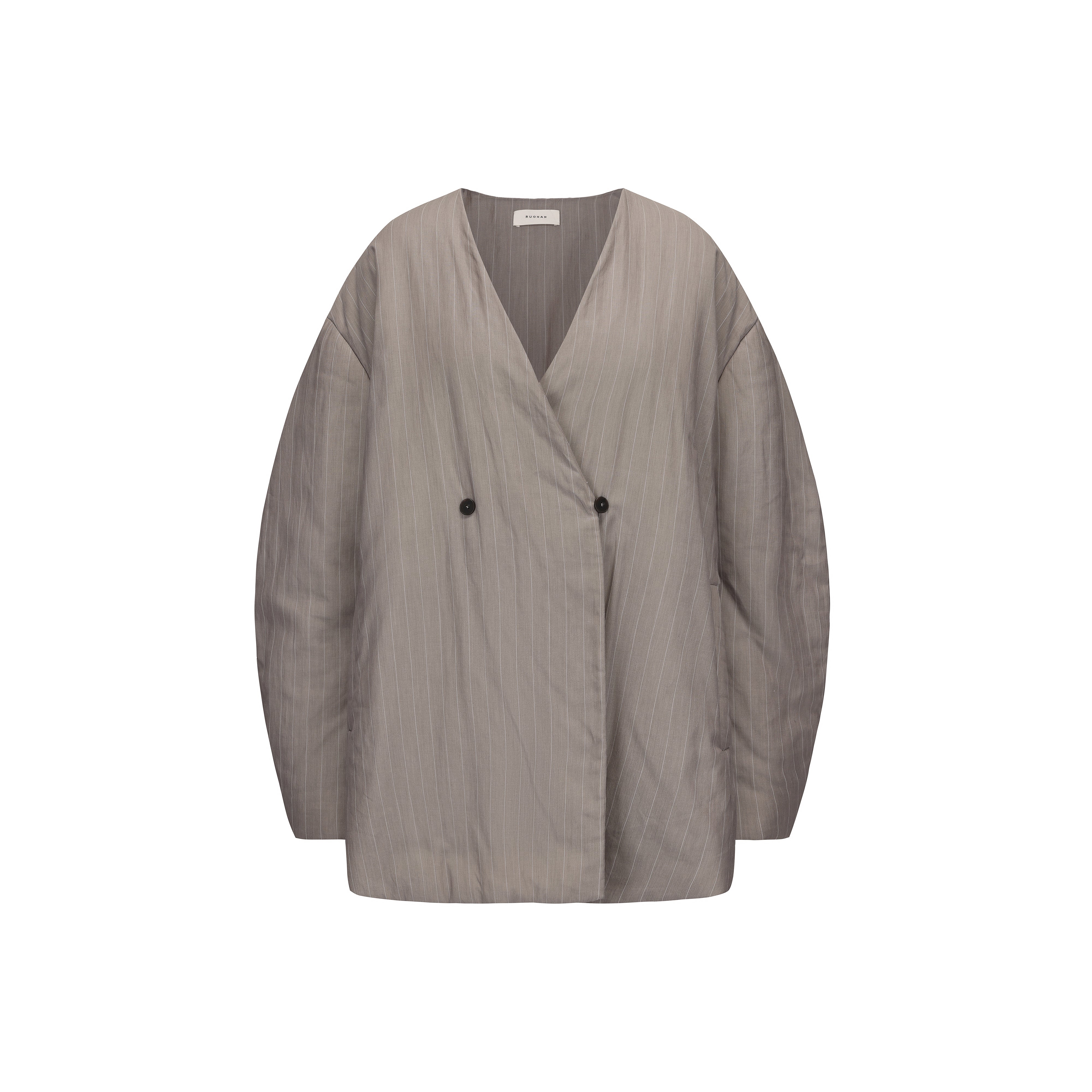 AW25 - GRAPHITE GRAY PADDED WOLIN COAT