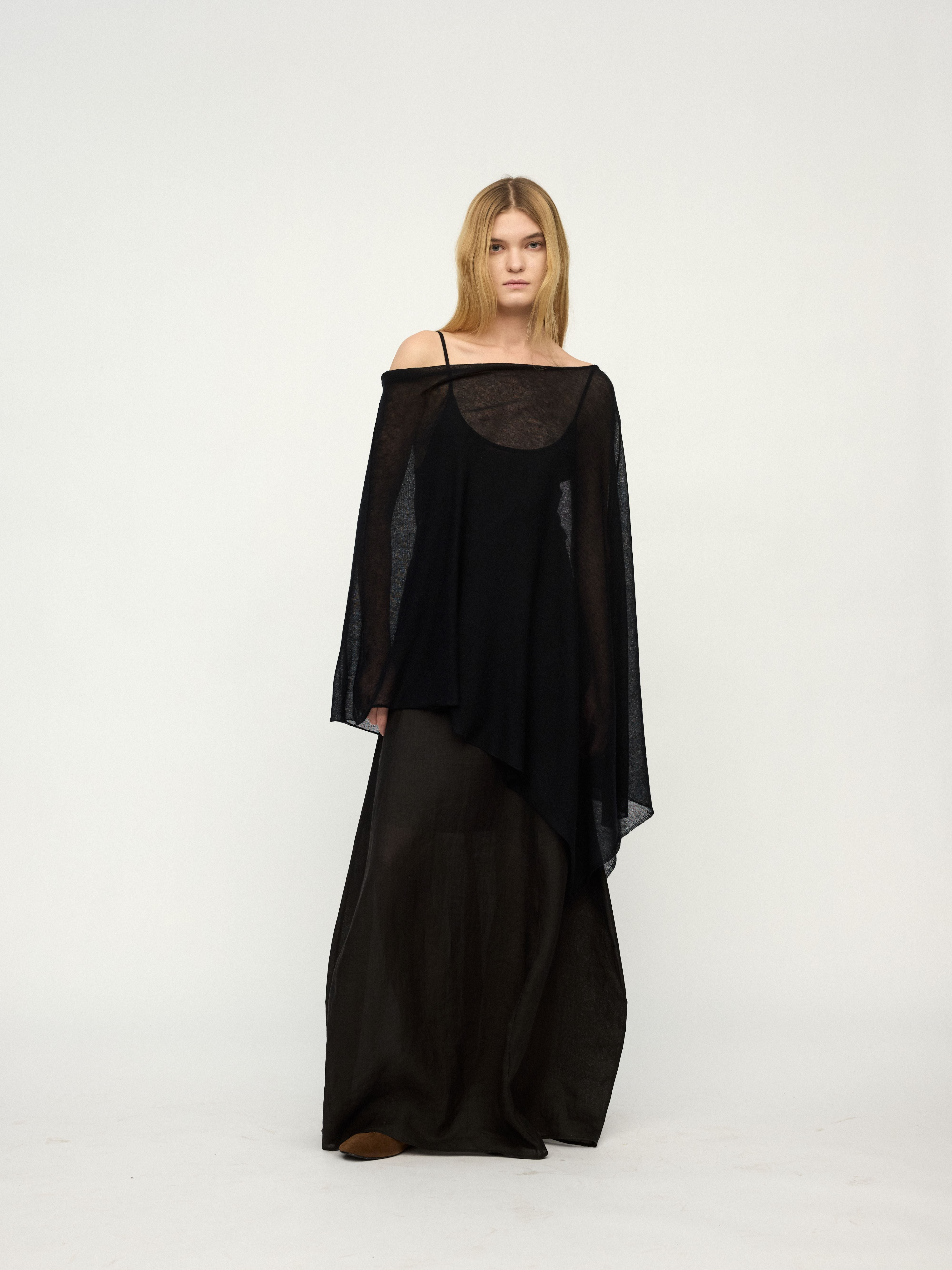 PREAW25 - BLACK DRIP CAPE