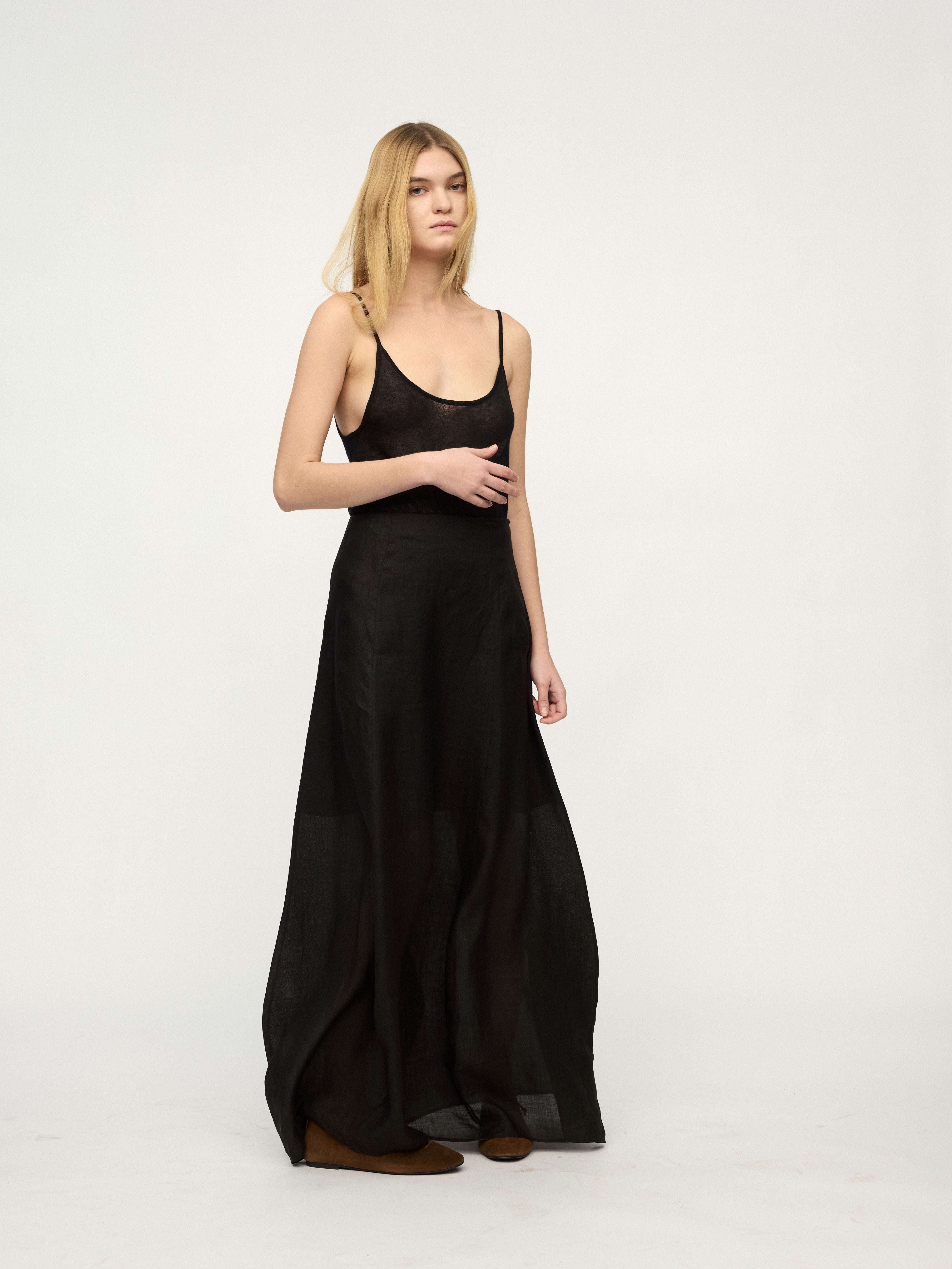 PREAW25 - CHARCOAL COCOON SKIRT