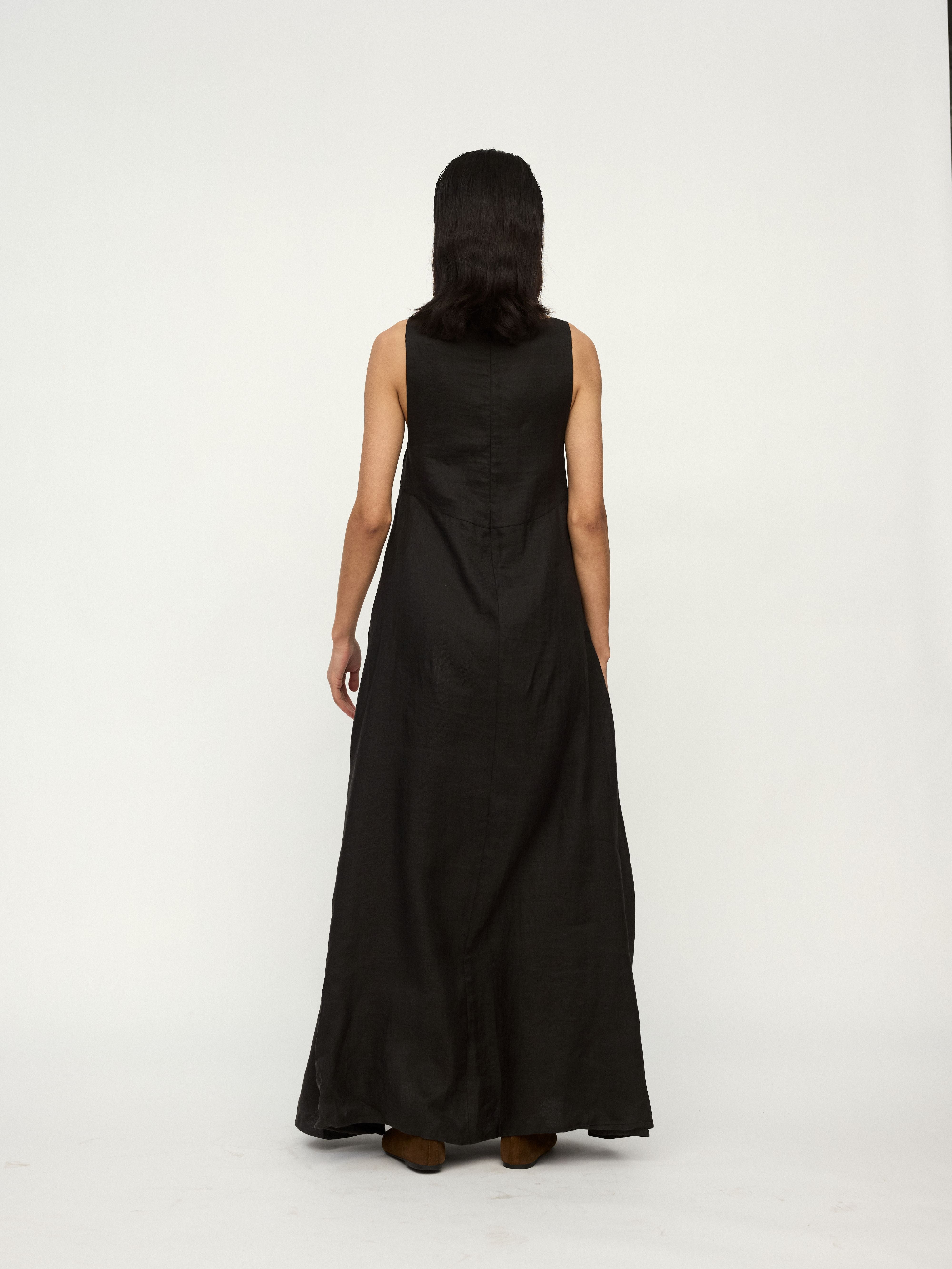 PREAW25 - CHARCOAL MAHE DRESS