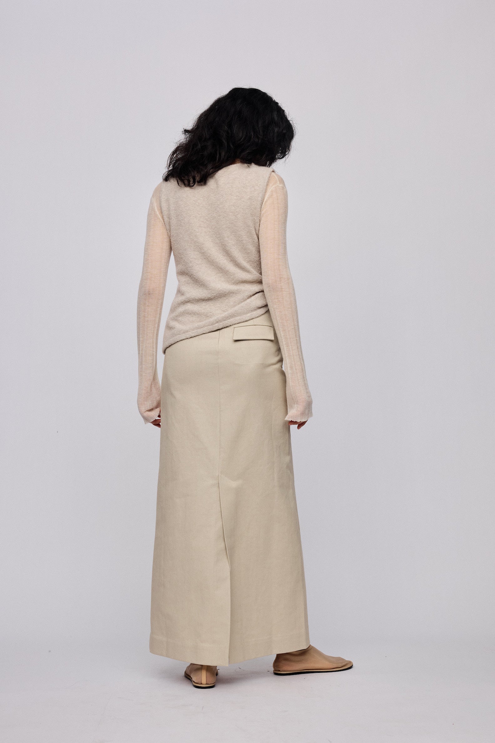 PRE SS25 - HESSIAN BEIGE PENCIL SKIRT