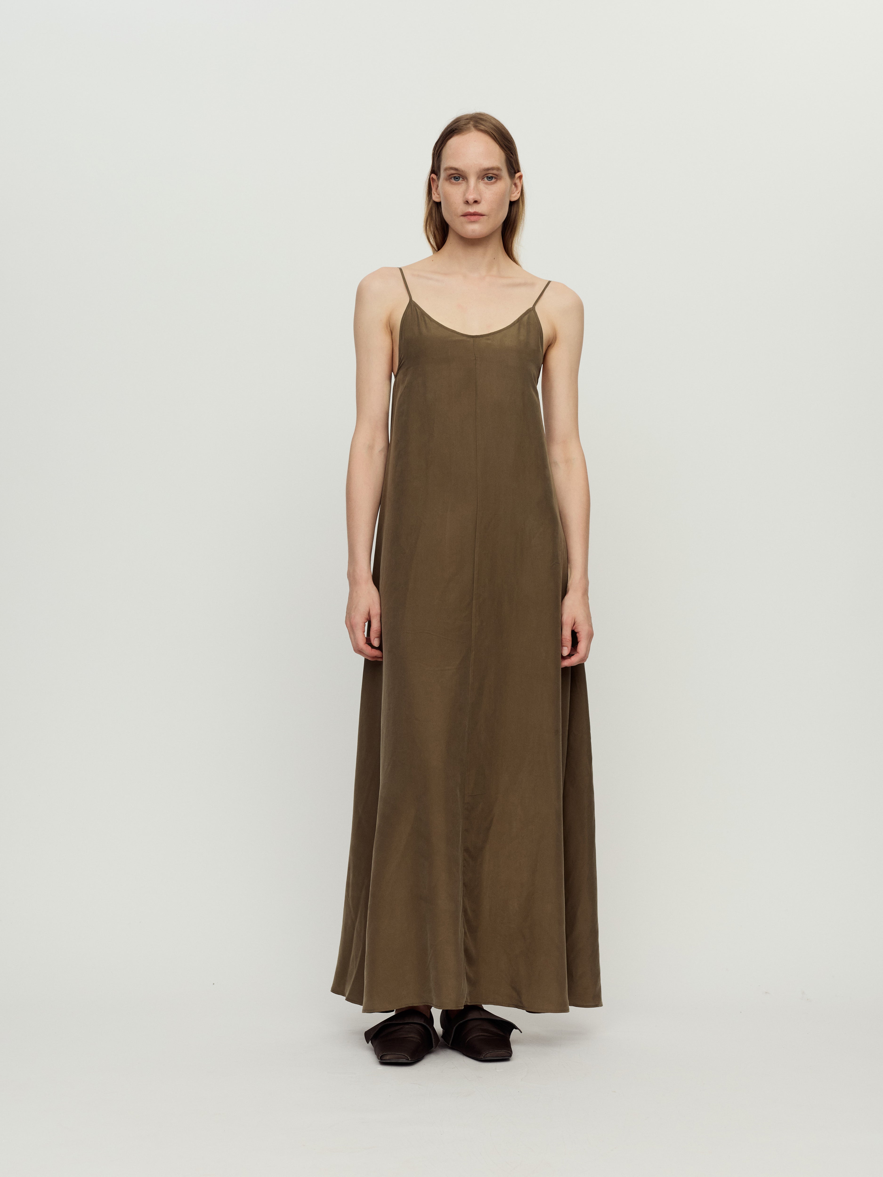 PRESS26 - OLIVE EVIA SLIP DRESS