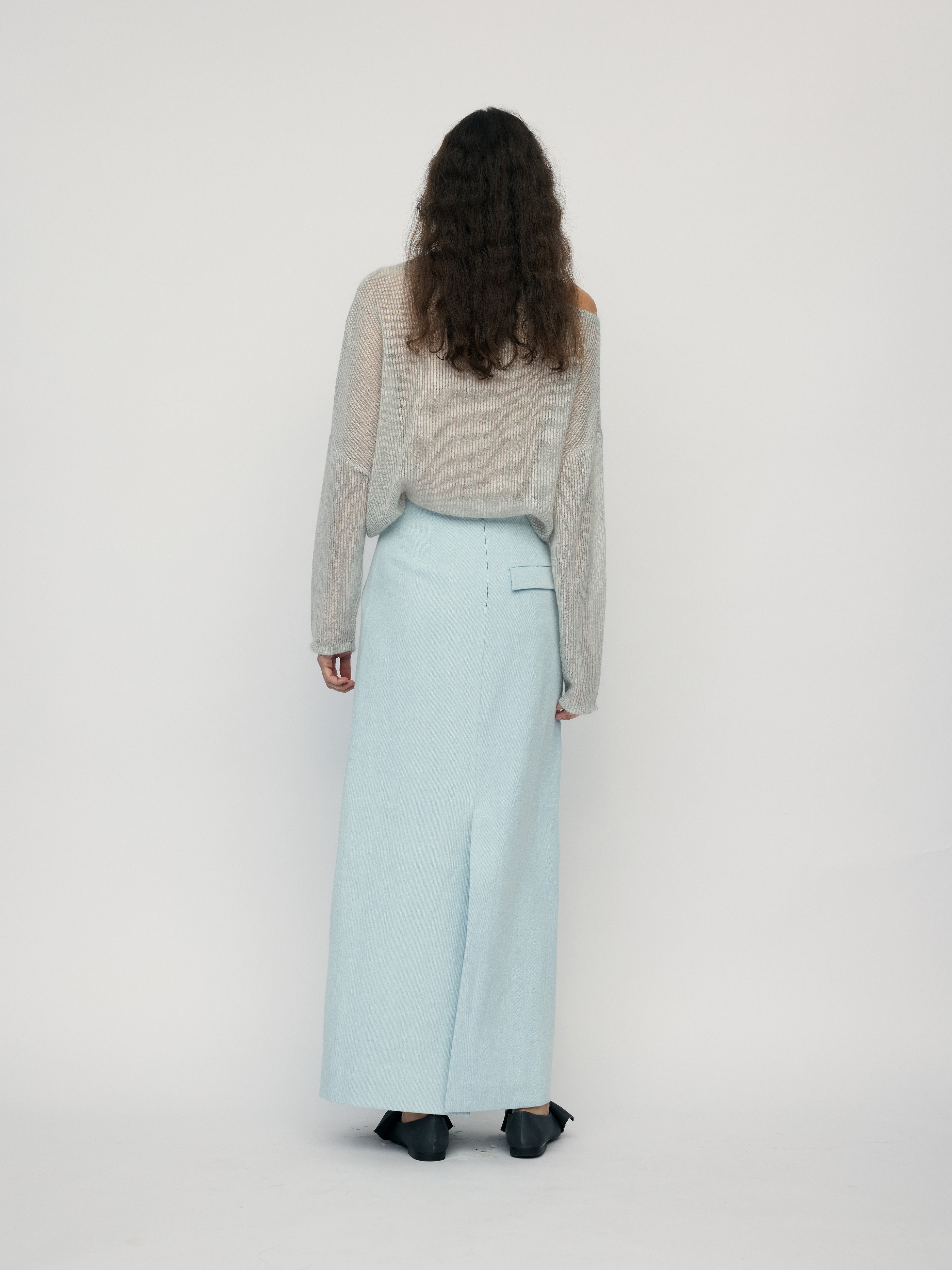 SS26 - 4PM BLUE PENCIL SKIRT