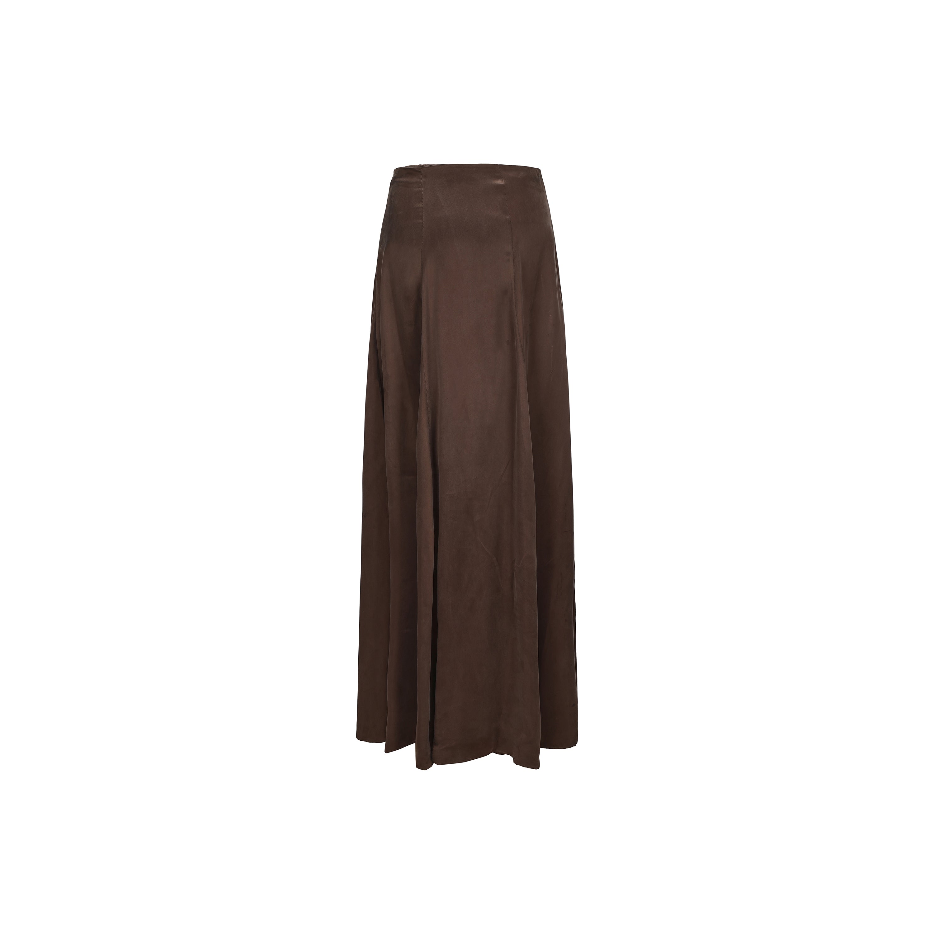 SS26 - COGNAC ASSU BIAS CUT SKIRT