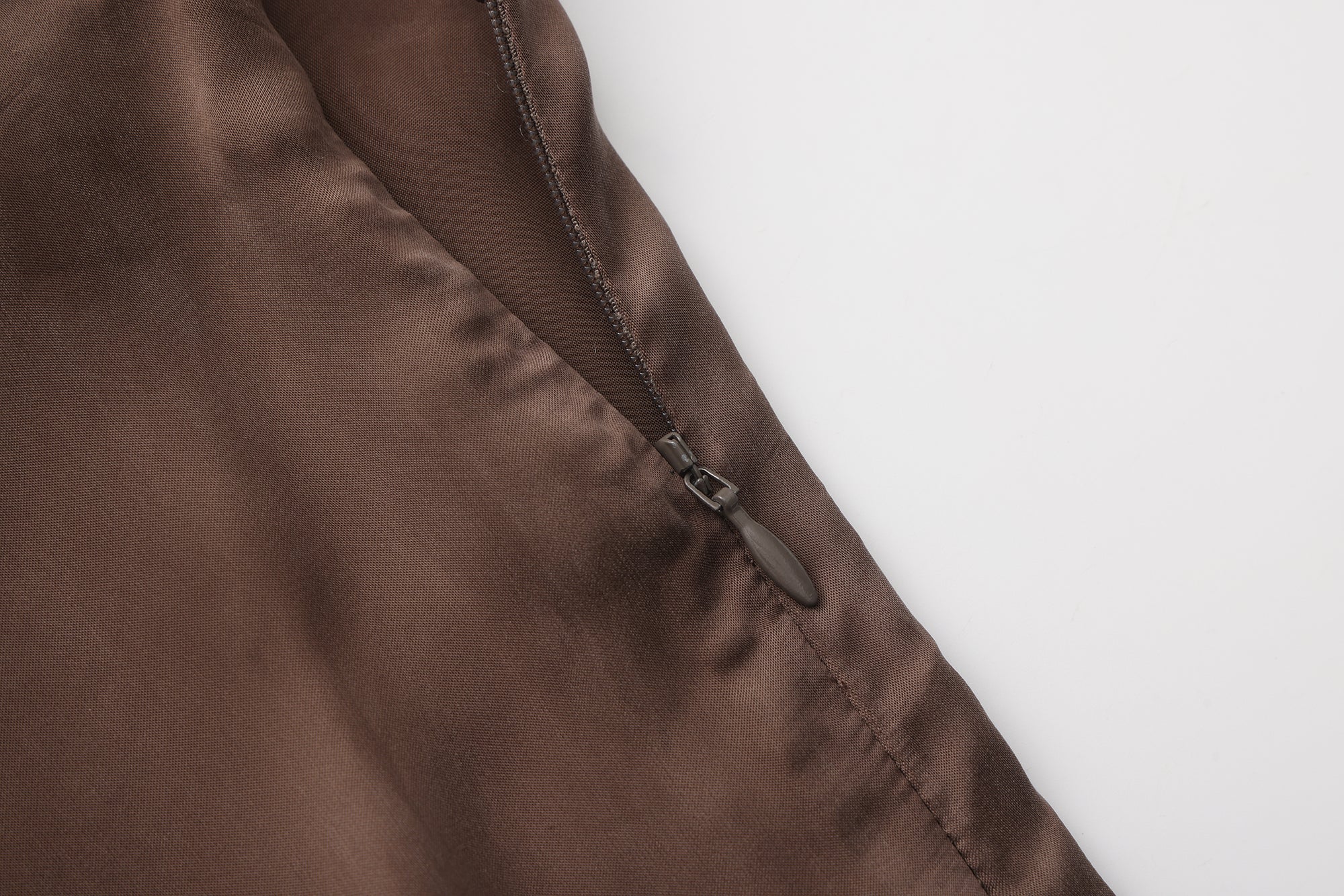 SS26 - COGNAC ASSU BIAS CUT SKIRT
