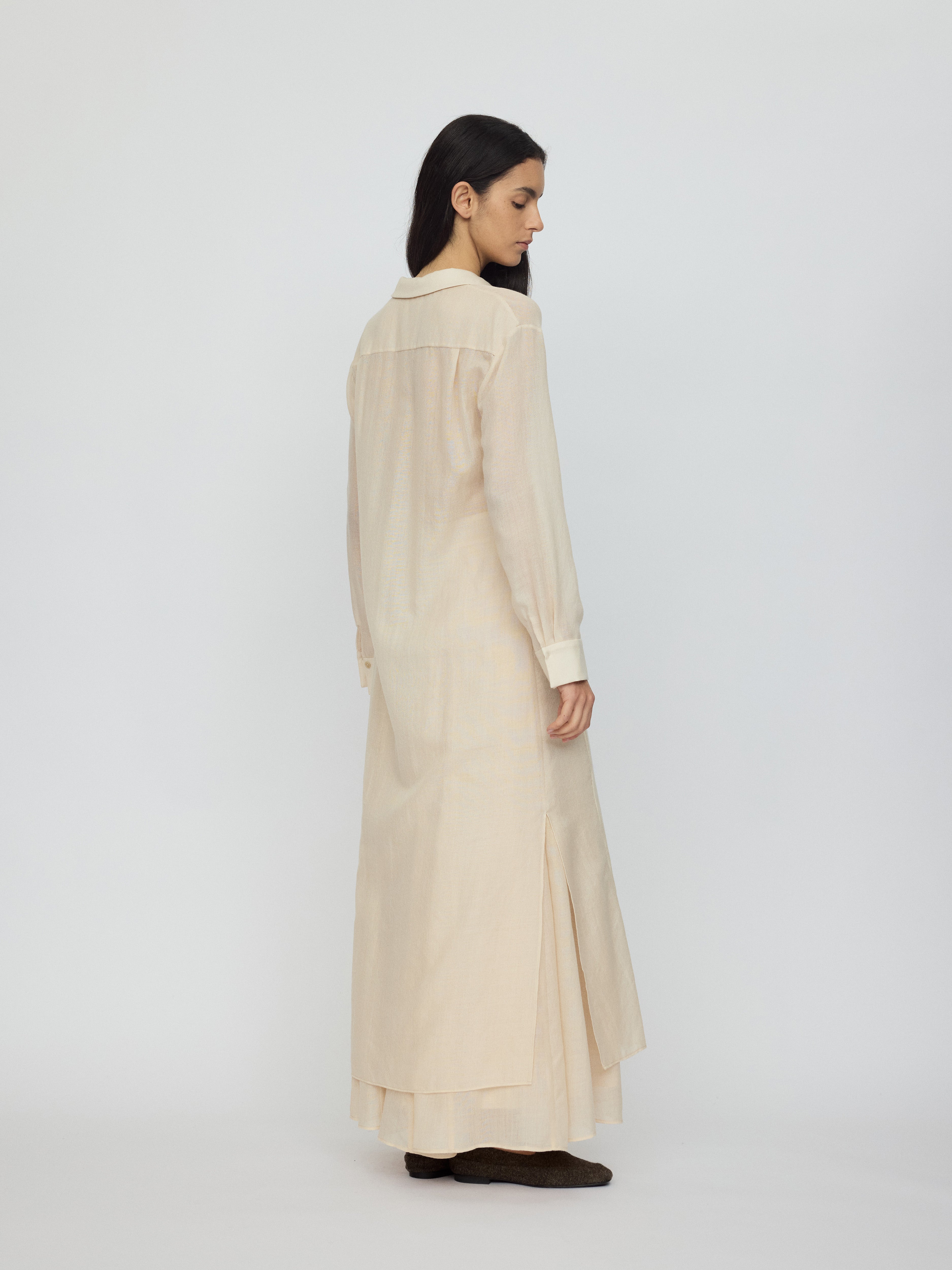 AW26 - DUST BEIGE GAVRIN LONG SHIRT