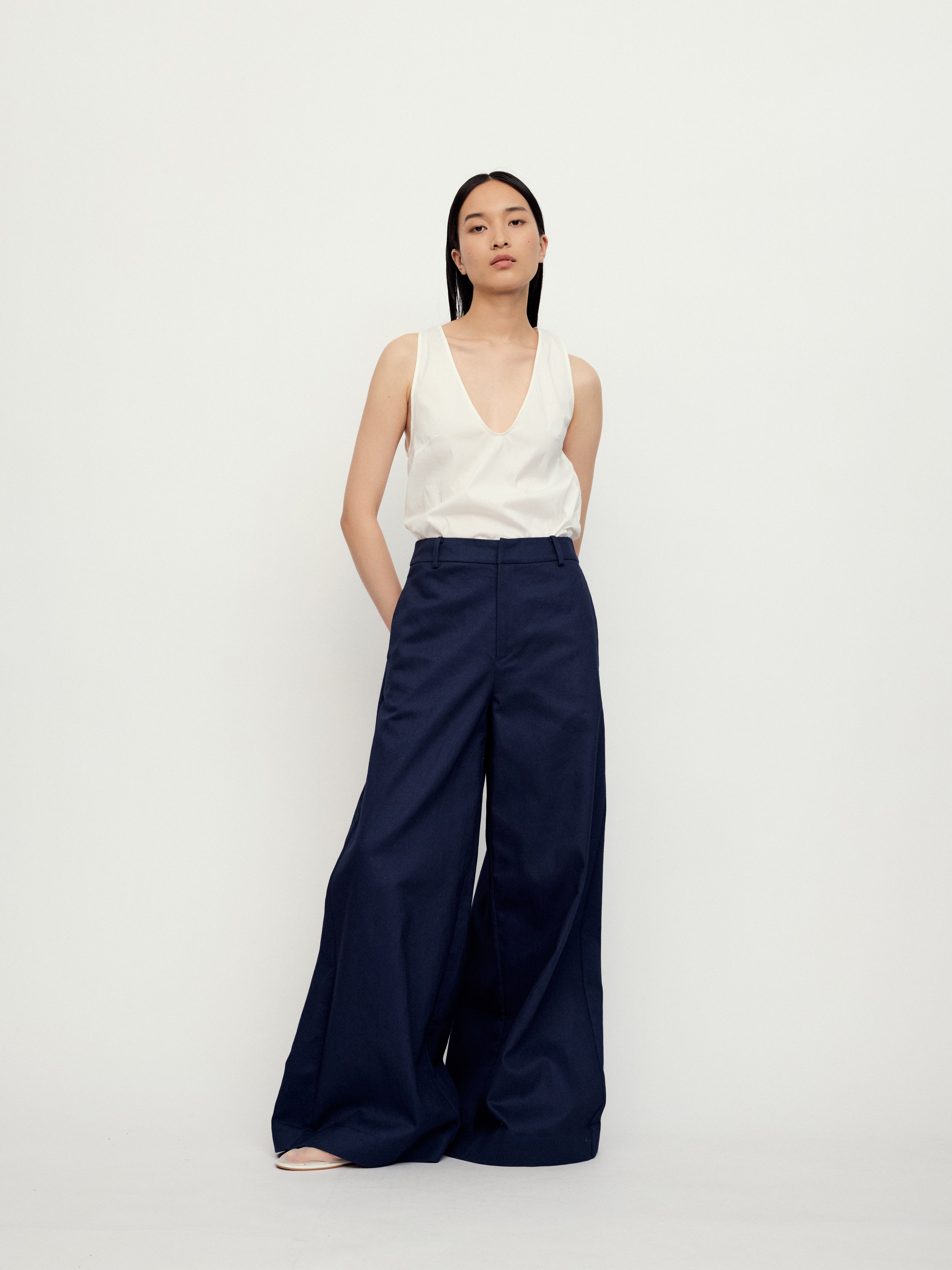 SS25 - SAILOR NAVY DIAGNAL PANTS