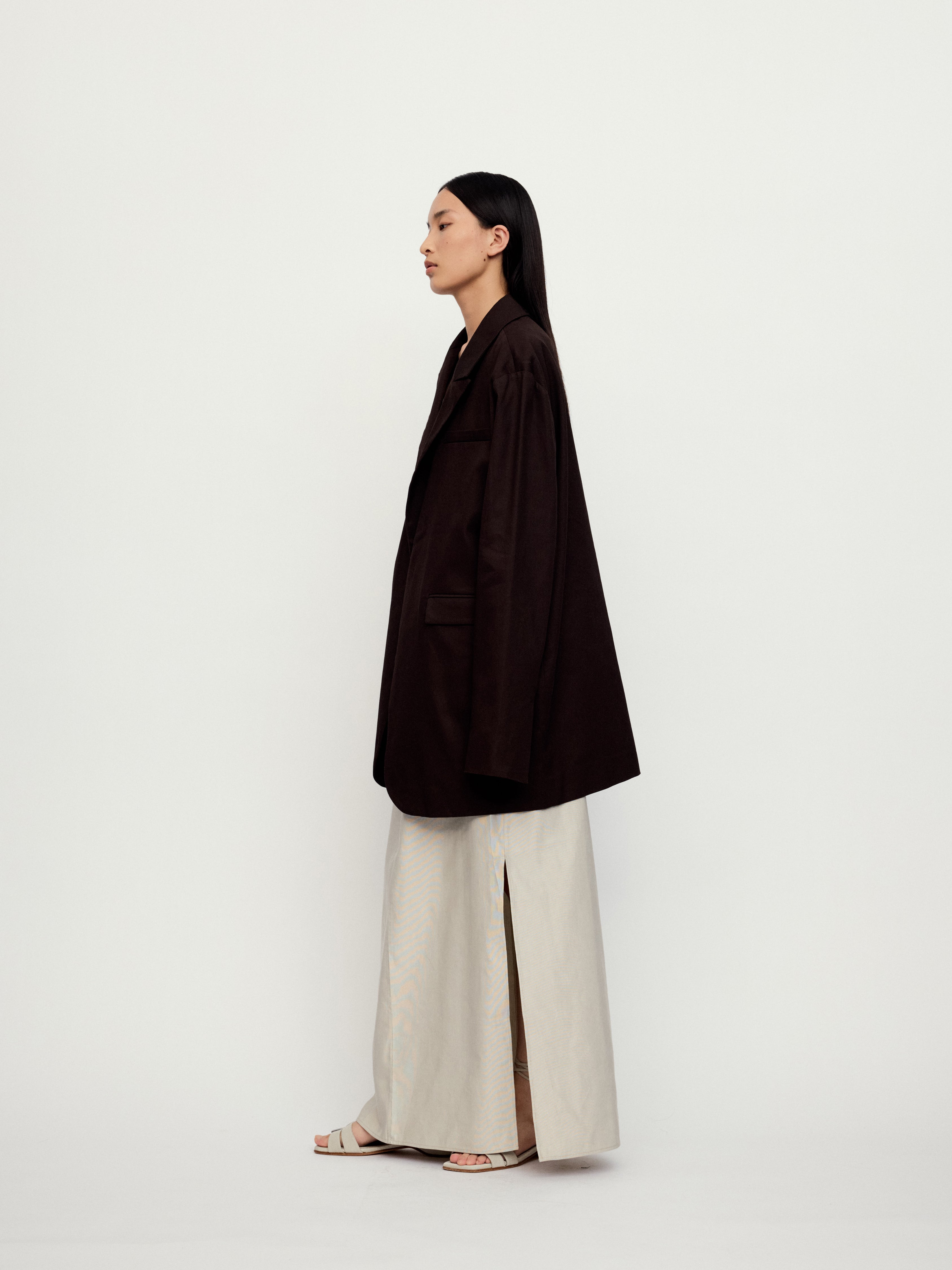 SS25 - DEEP BROWN SUIT JACKET