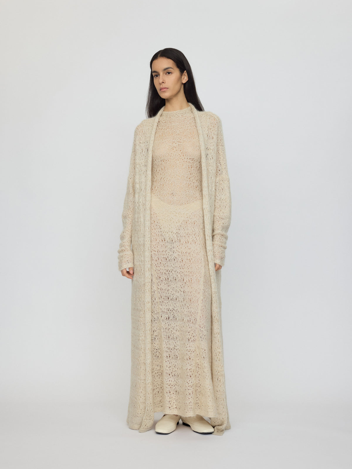 AW26 - SANDED BRONZE EVORA LONG CARDIGAN