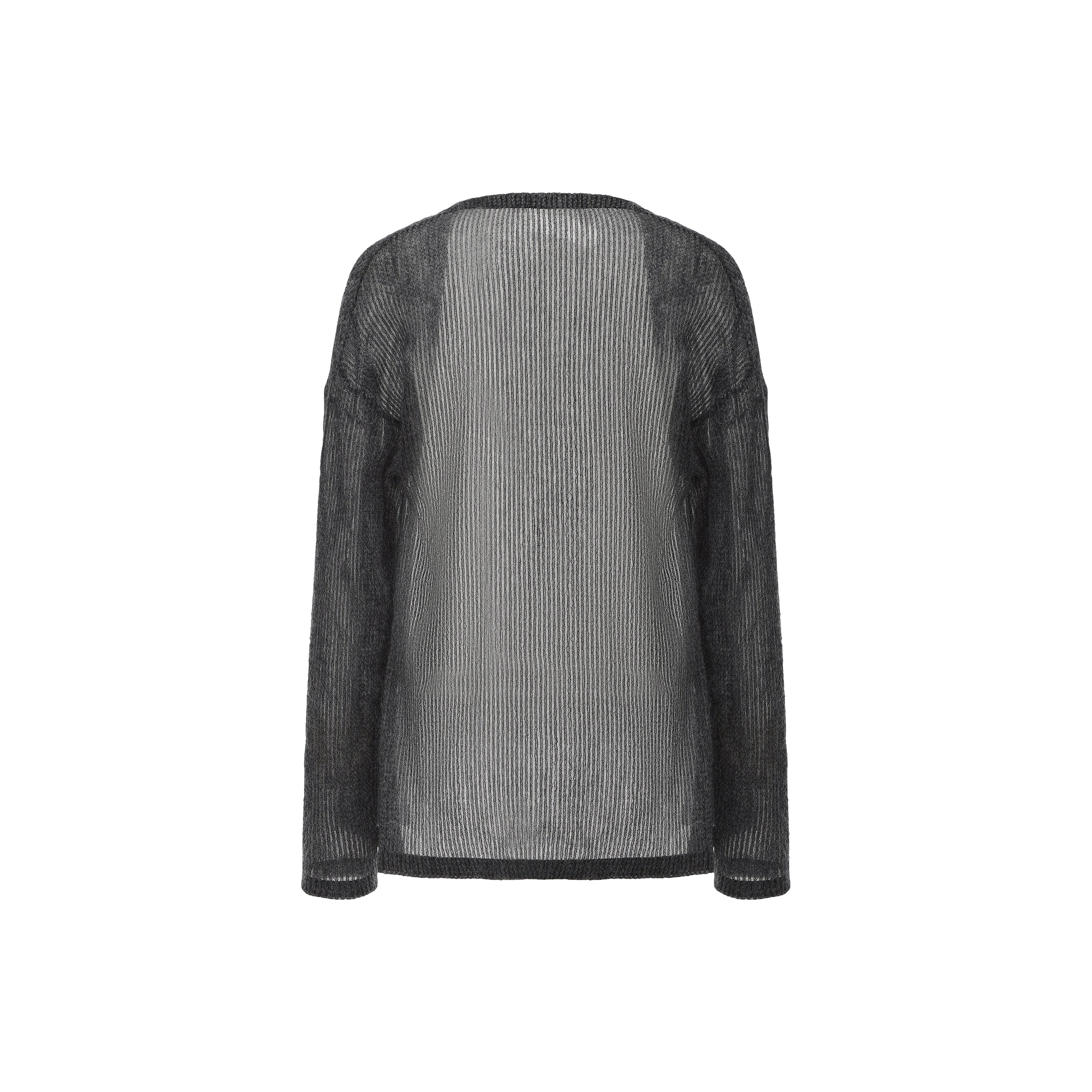 SS26 - BLACK STRIPE SHORT CARDIGAN