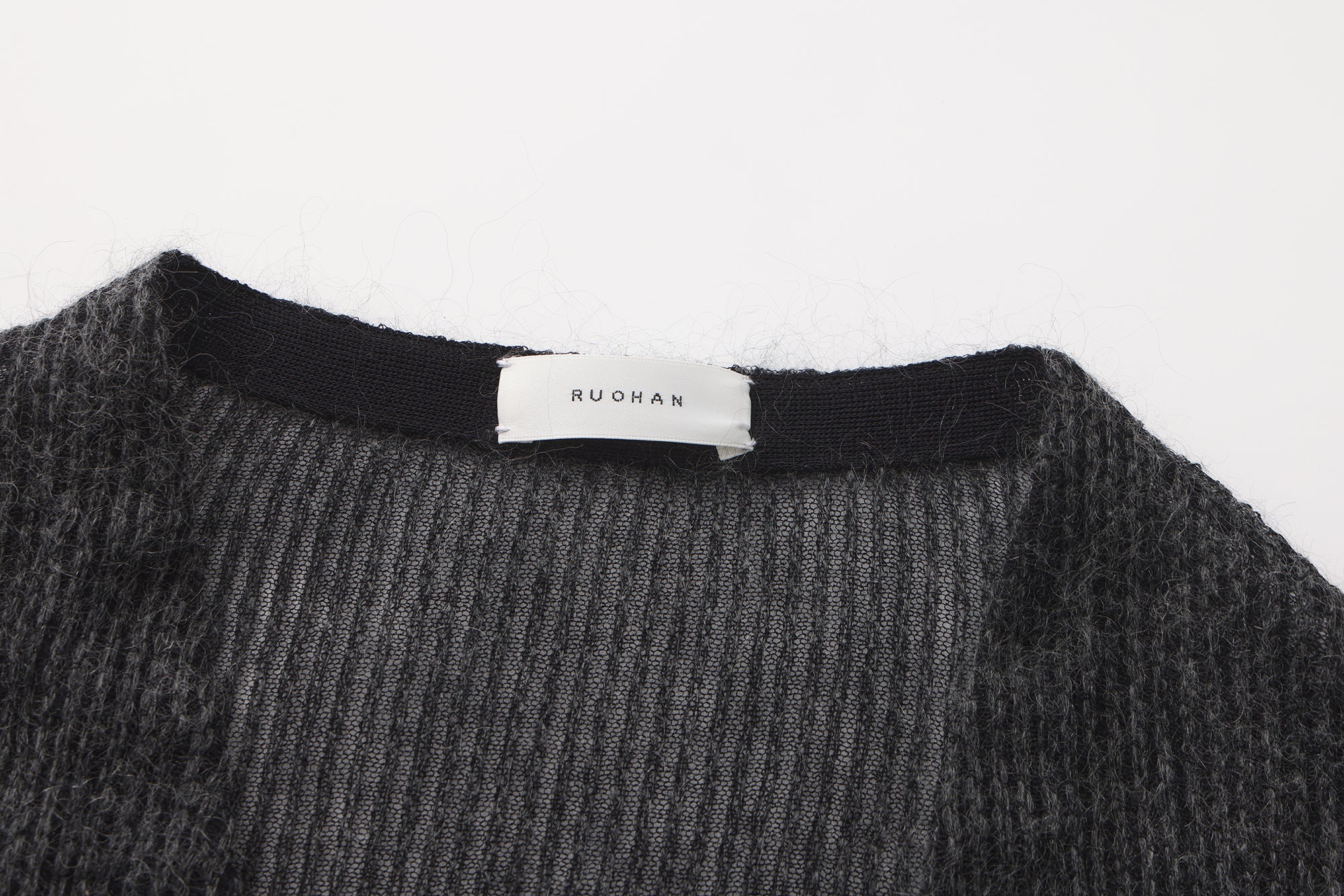 SS26 - BLACK STRIPE SHORT CARDIGAN