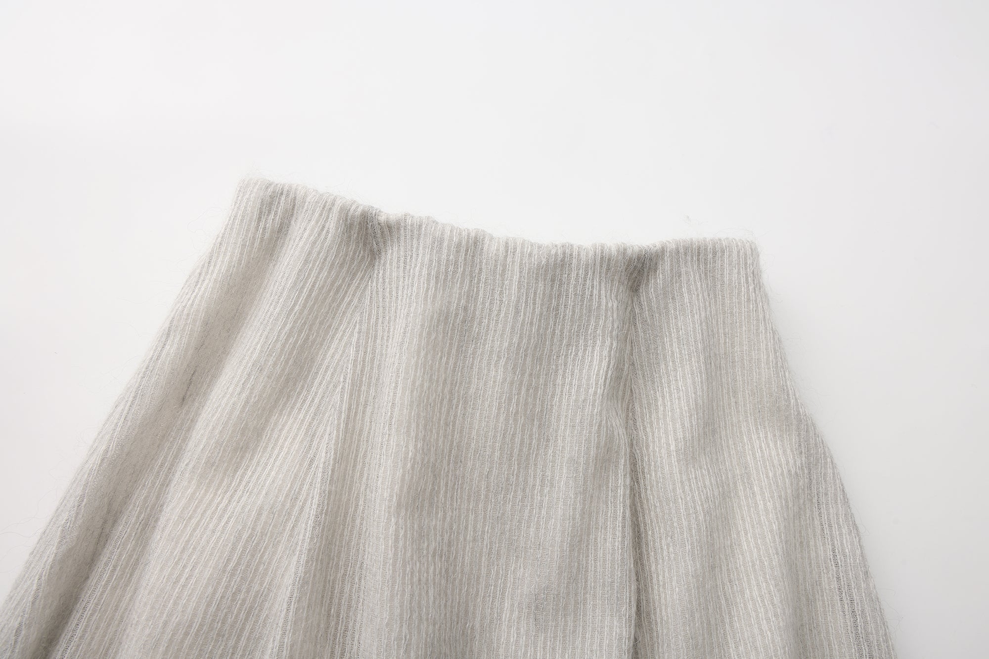 SS26 - GREY STRIPE COCOON SKIRT