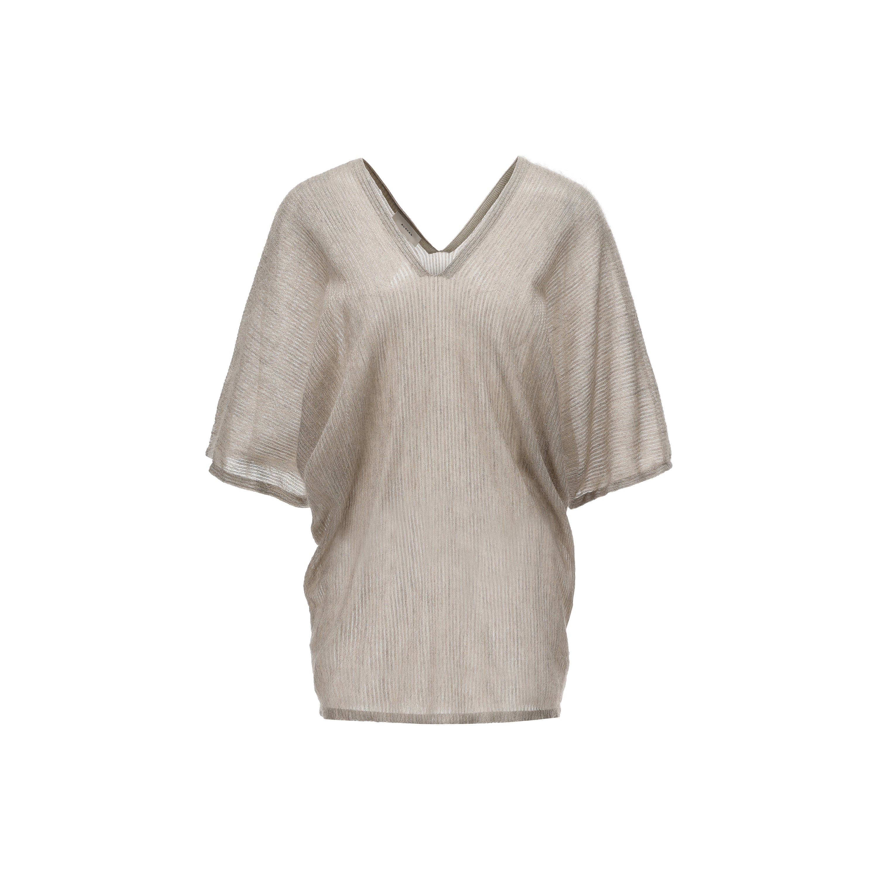 SS26 - CAMEL STRIPE ASSU KNIT TOP