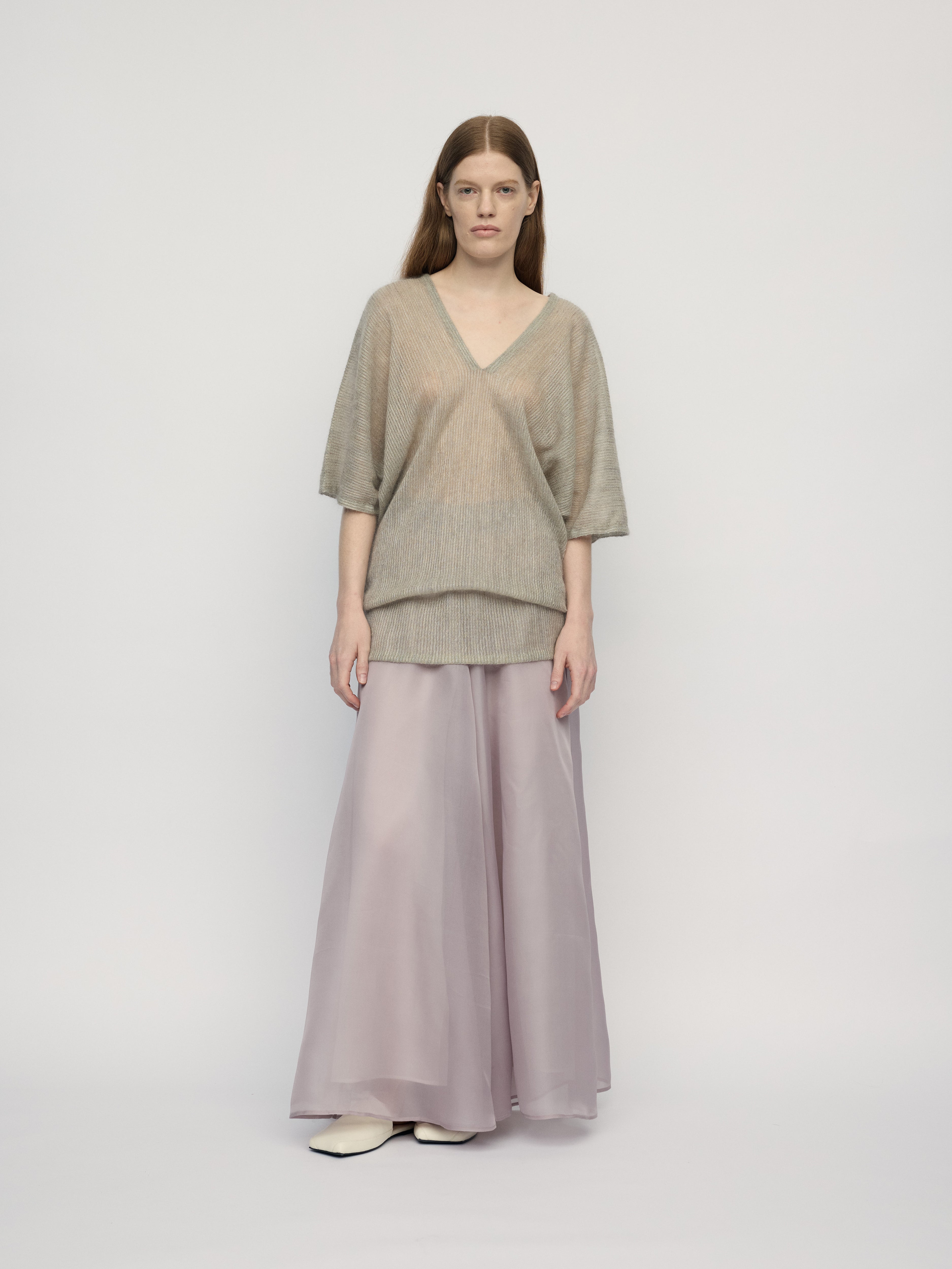 SS26 - CAMEL STRIPE ASSU KNIT TOP