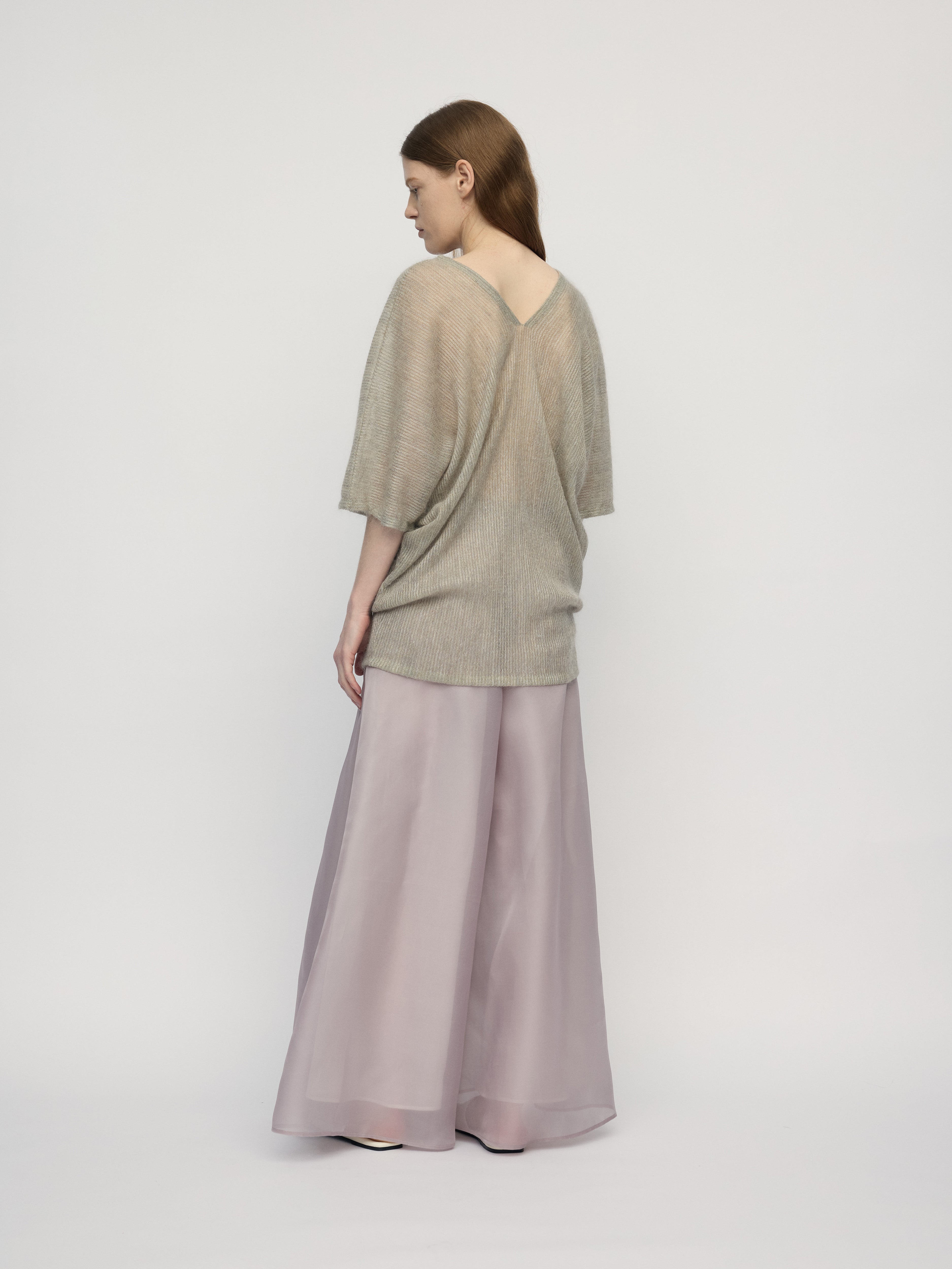 SS26 - CAMEL STRIPE ASSU KNIT TOP