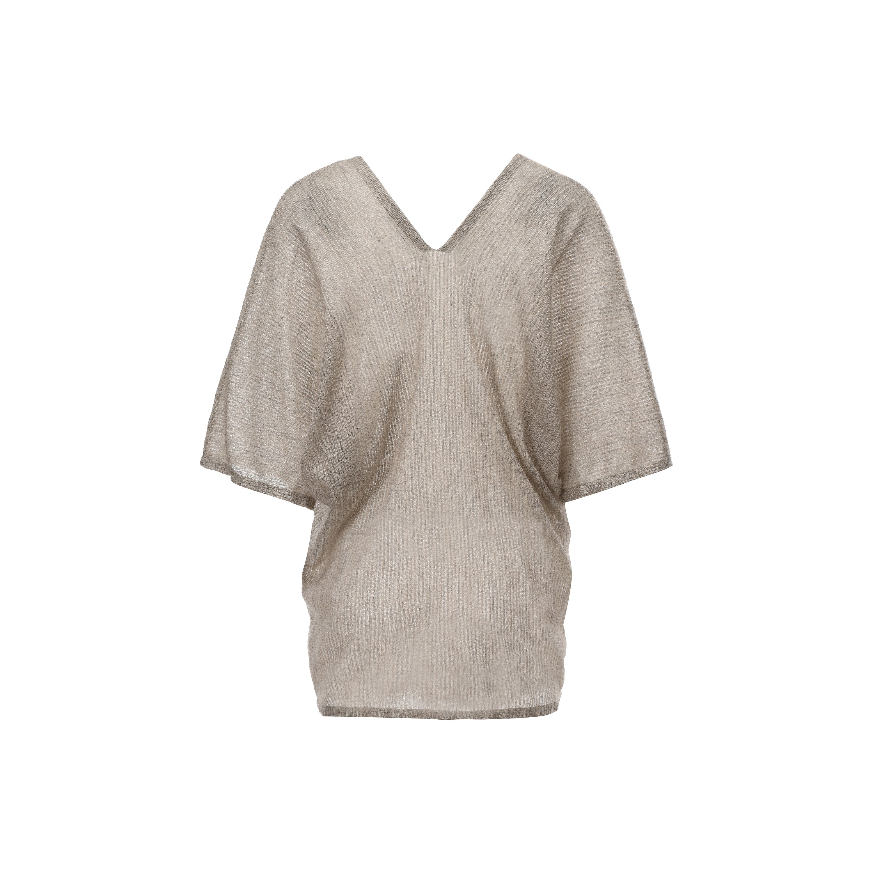 SS26 - CAMEL STRIPE ASSU KNIT TOP