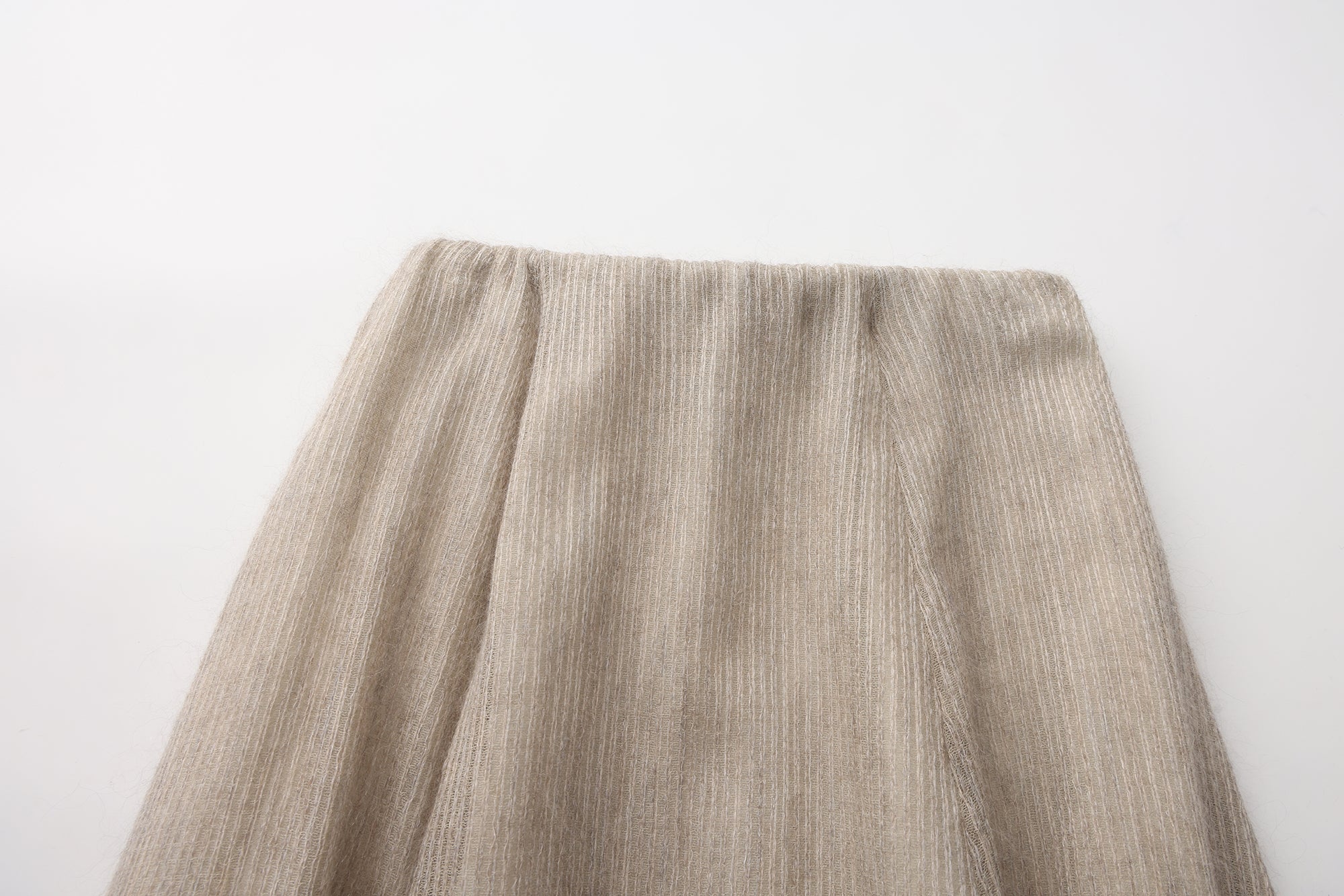 SS26 - CAMEL STRIPE COCOON SKIRT