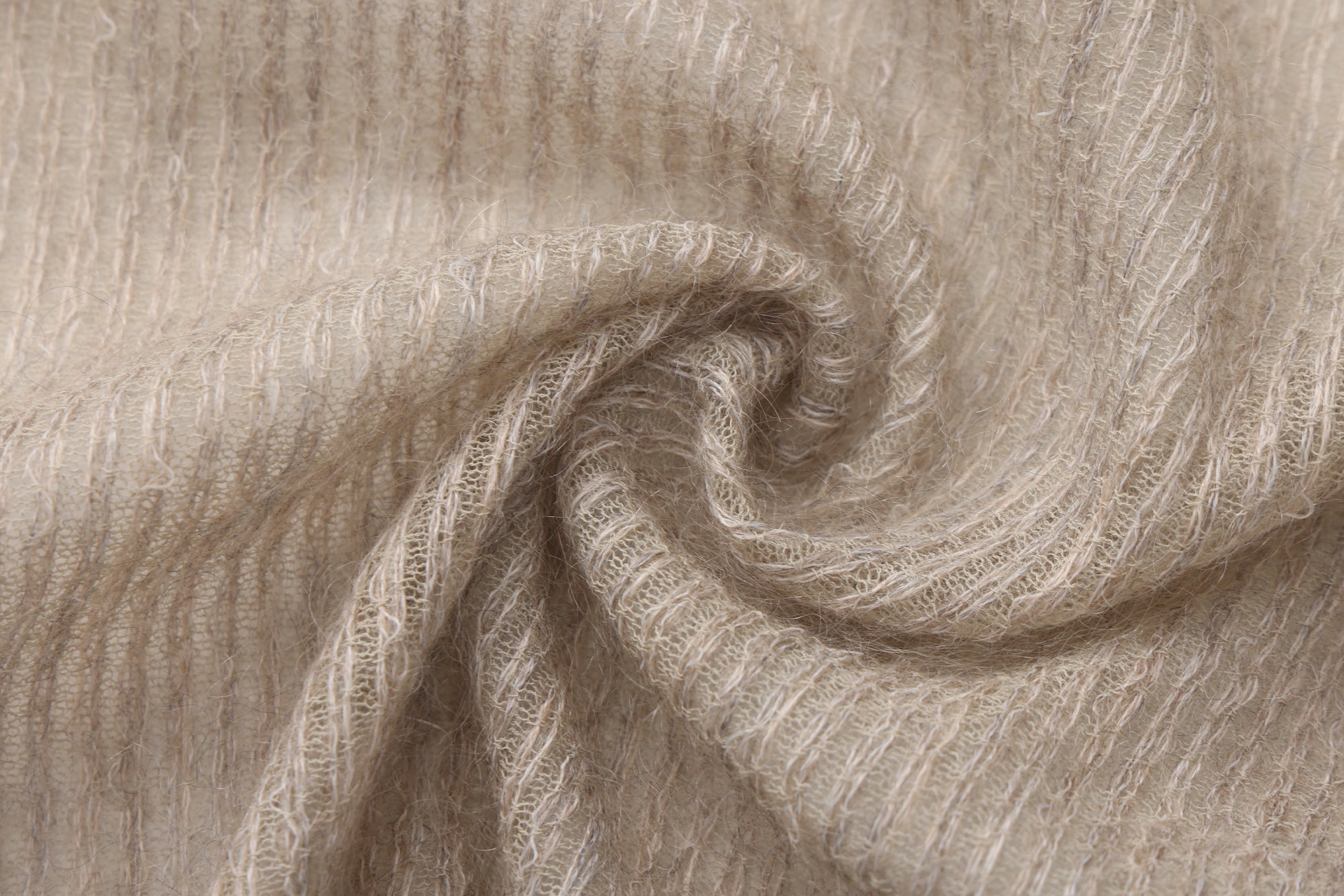 SS26 - CAMEL STRIPE LONG CARDIGAN