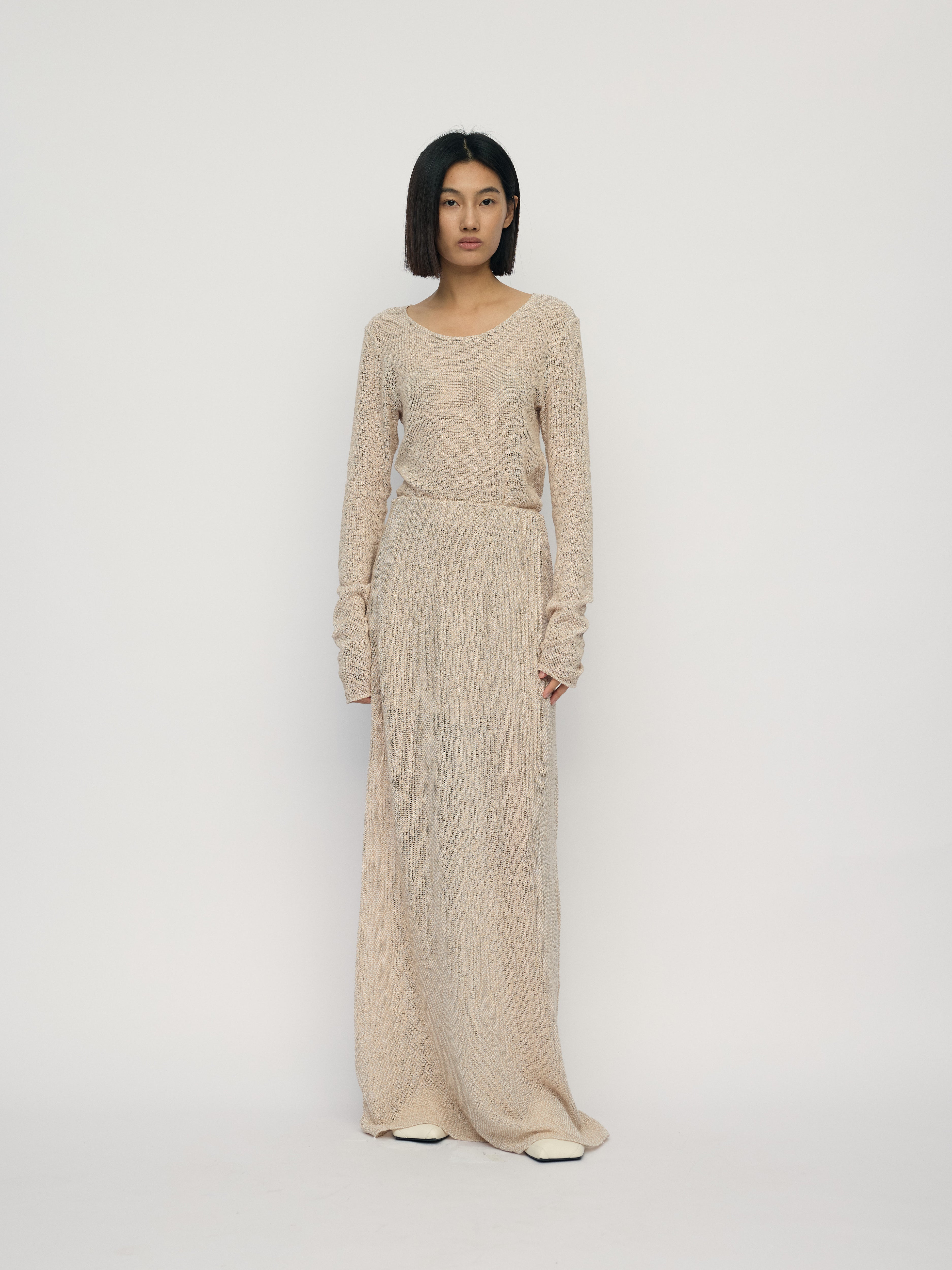 SS26 - BEIGE PENCIL SKIRT