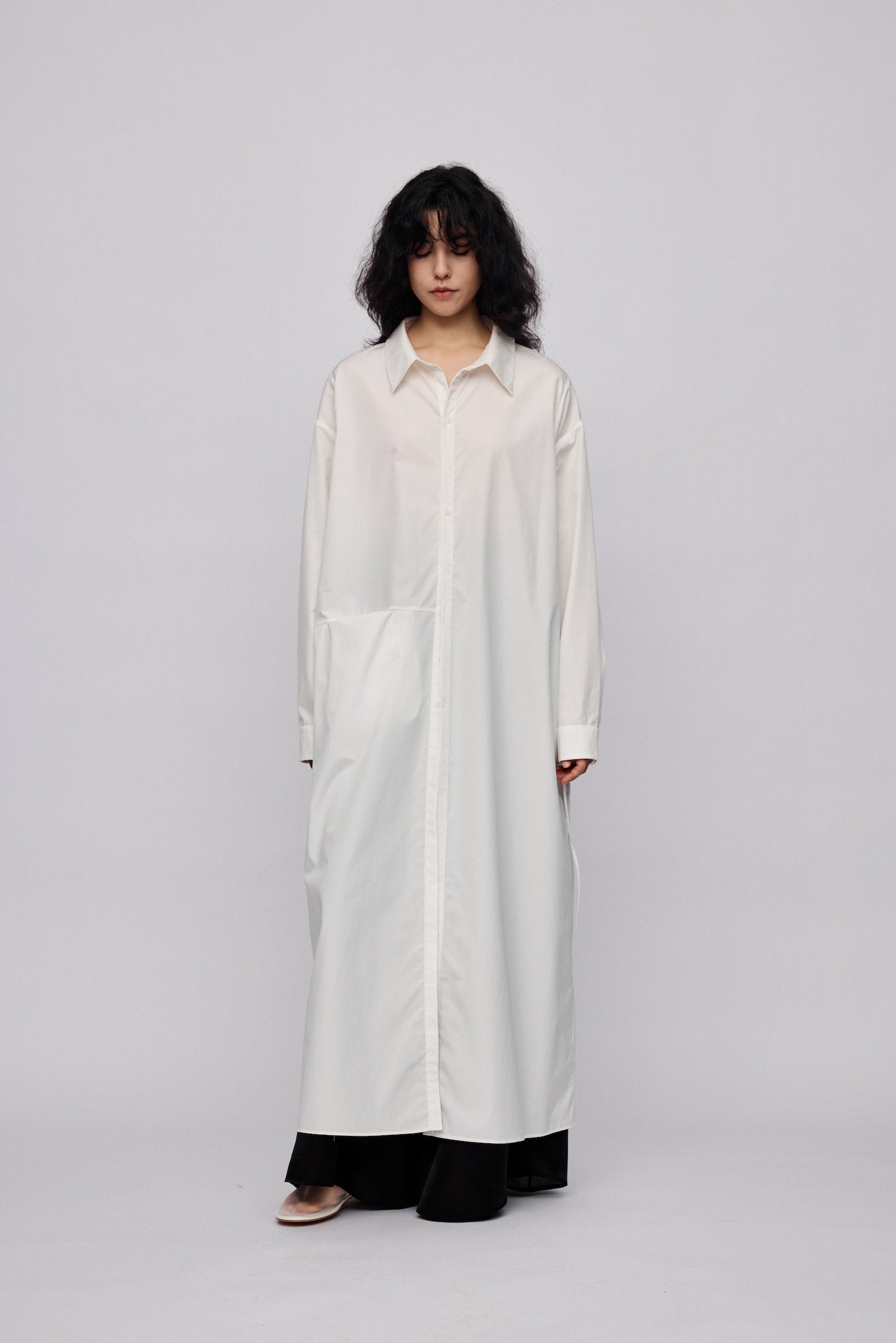 PRE SS25 - GLAZE WHITE AGLA SHIRT DRESS