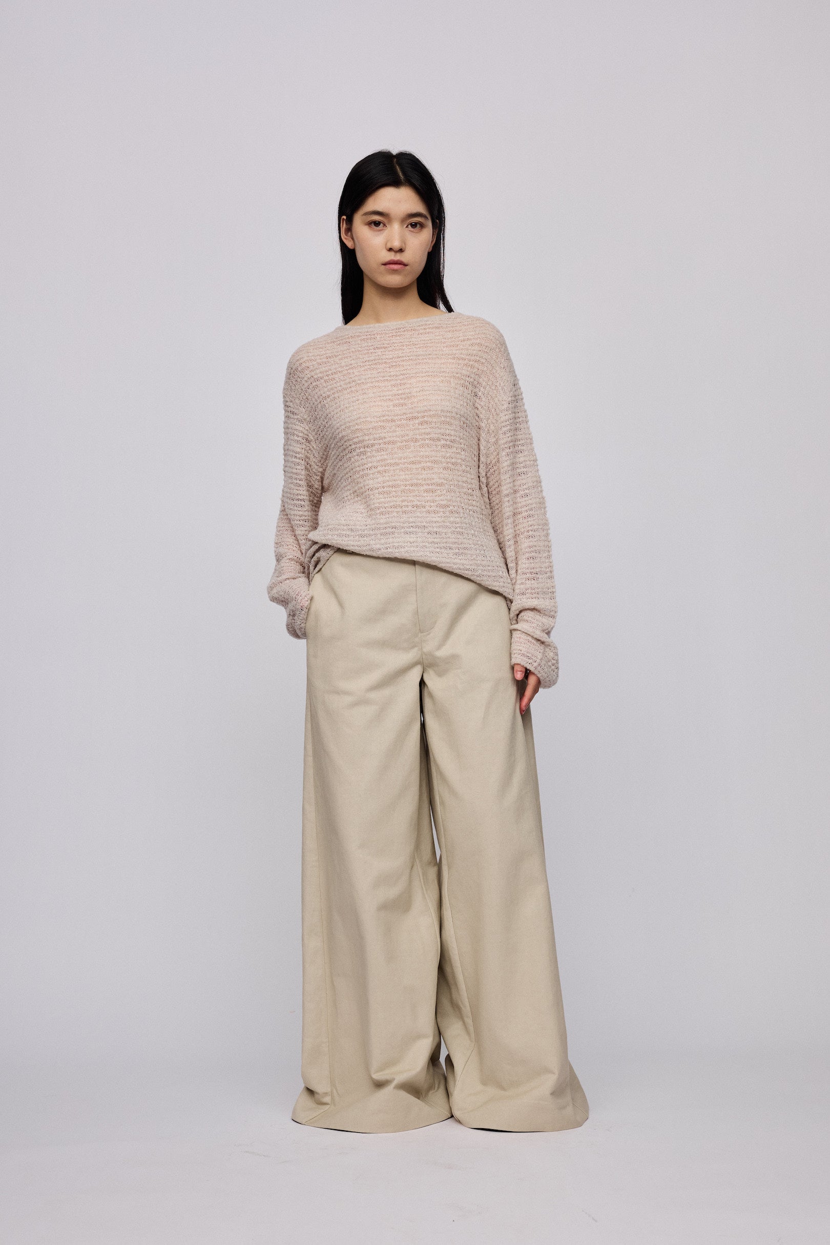 PRE SS25 - HESSIAN BEIGE DIAGNAL PANTS