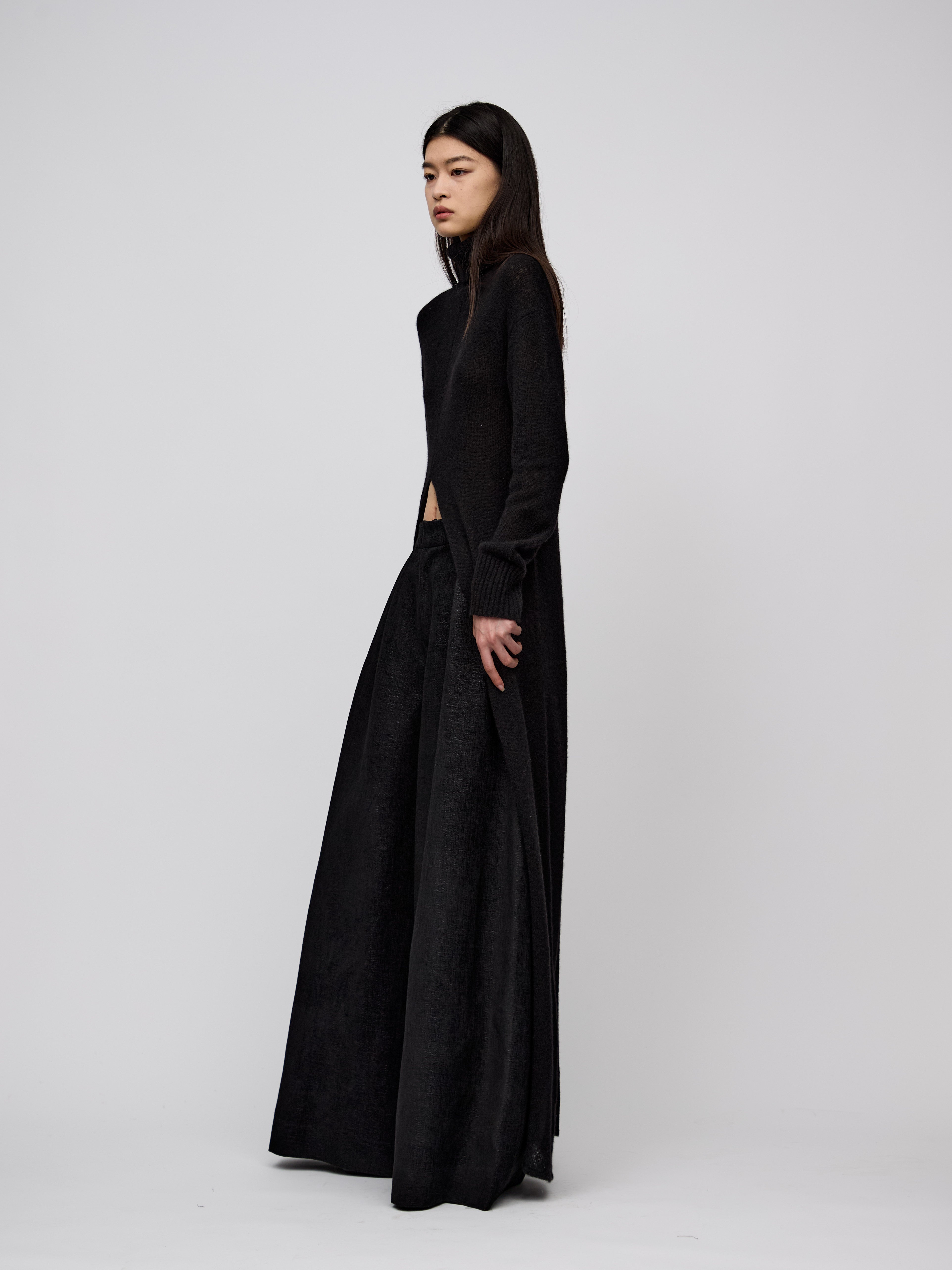 AW24 - BLACK KNIT TERAINA DRESS