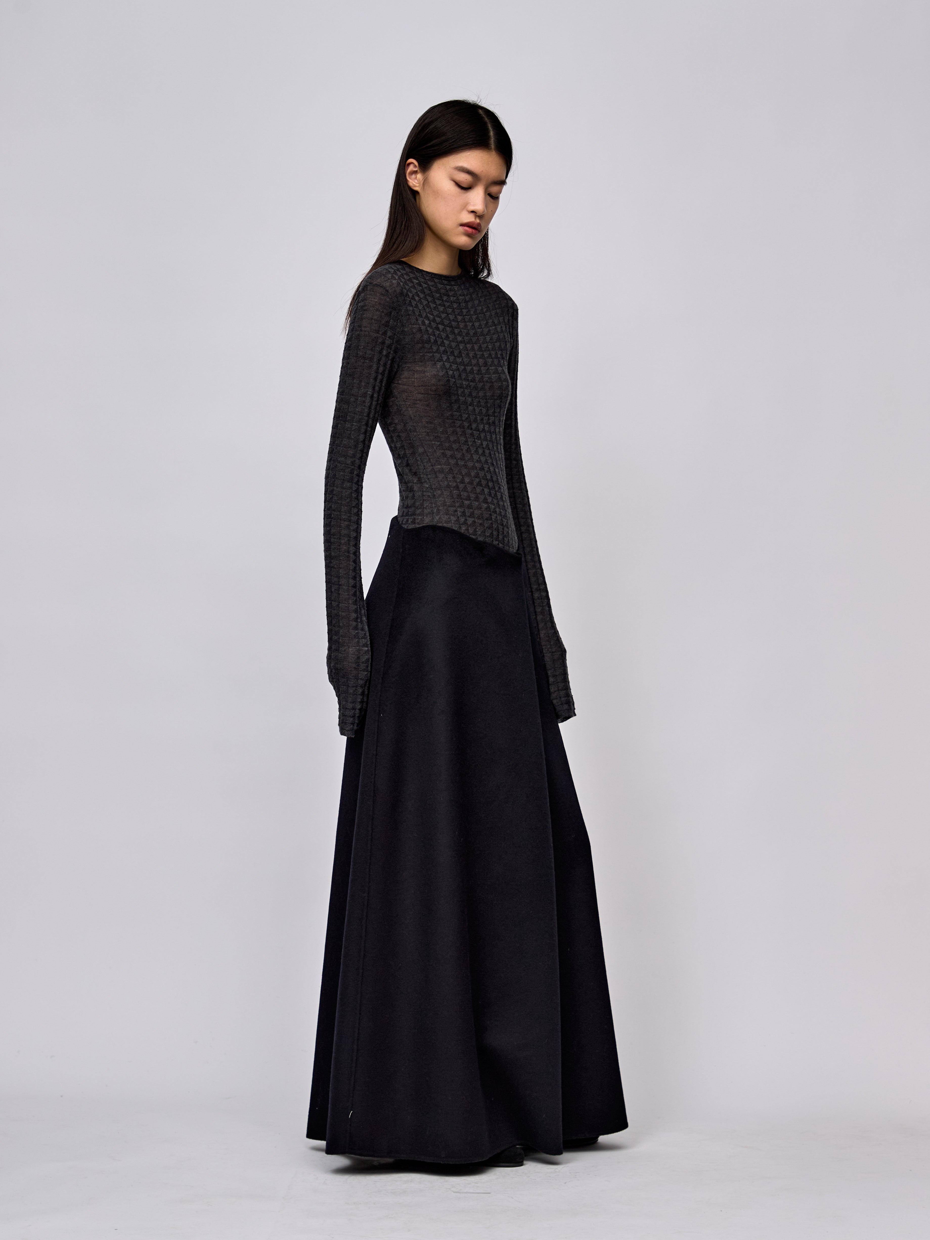 AW24 - CHARCOAL KNIT LIKOMA DRESS