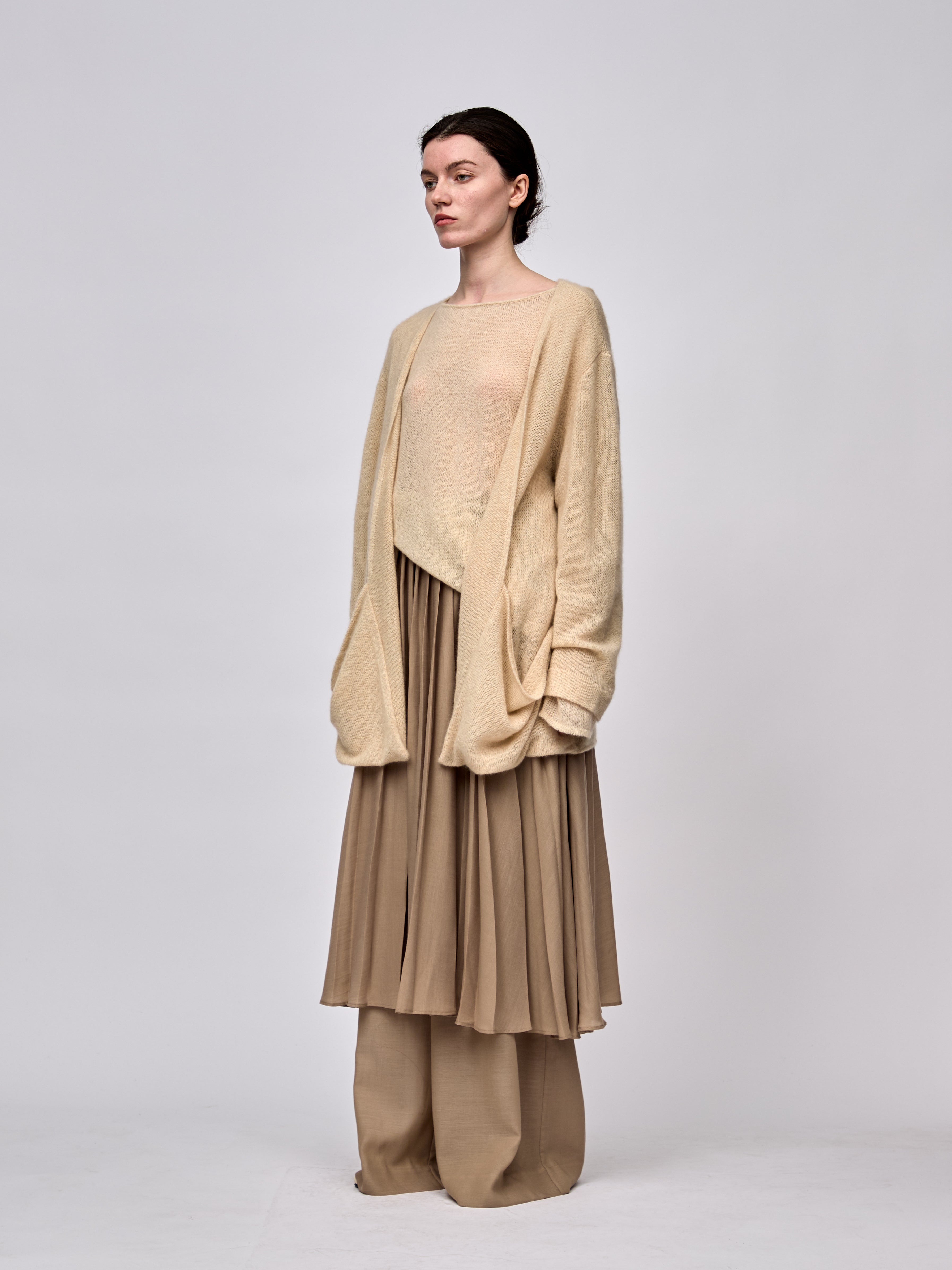 AW24 - BLEACHED SAND KNIT AVONIA JACKET