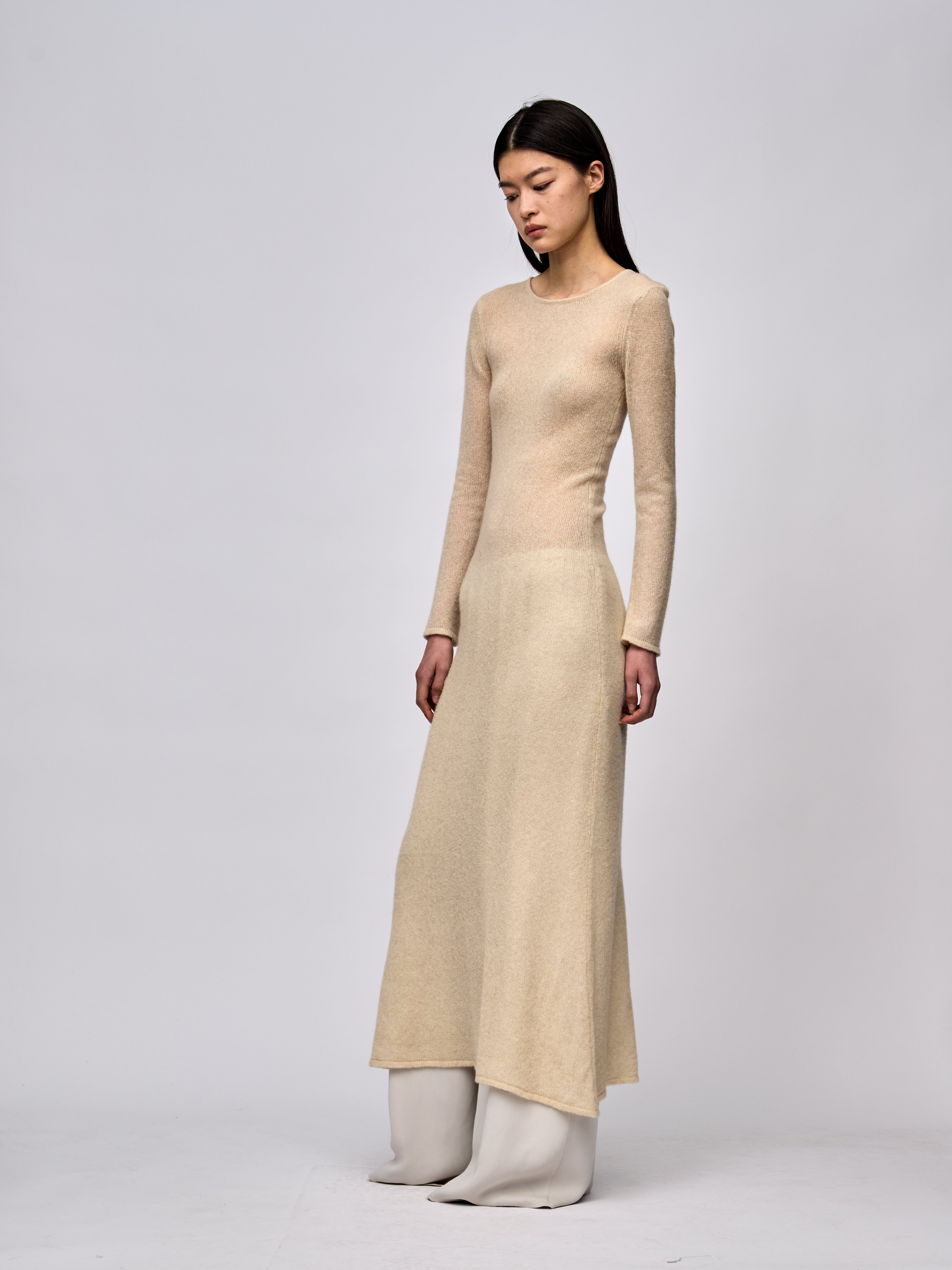 AW24 - BLEACHED SAND KNIT MAJURO DRESS