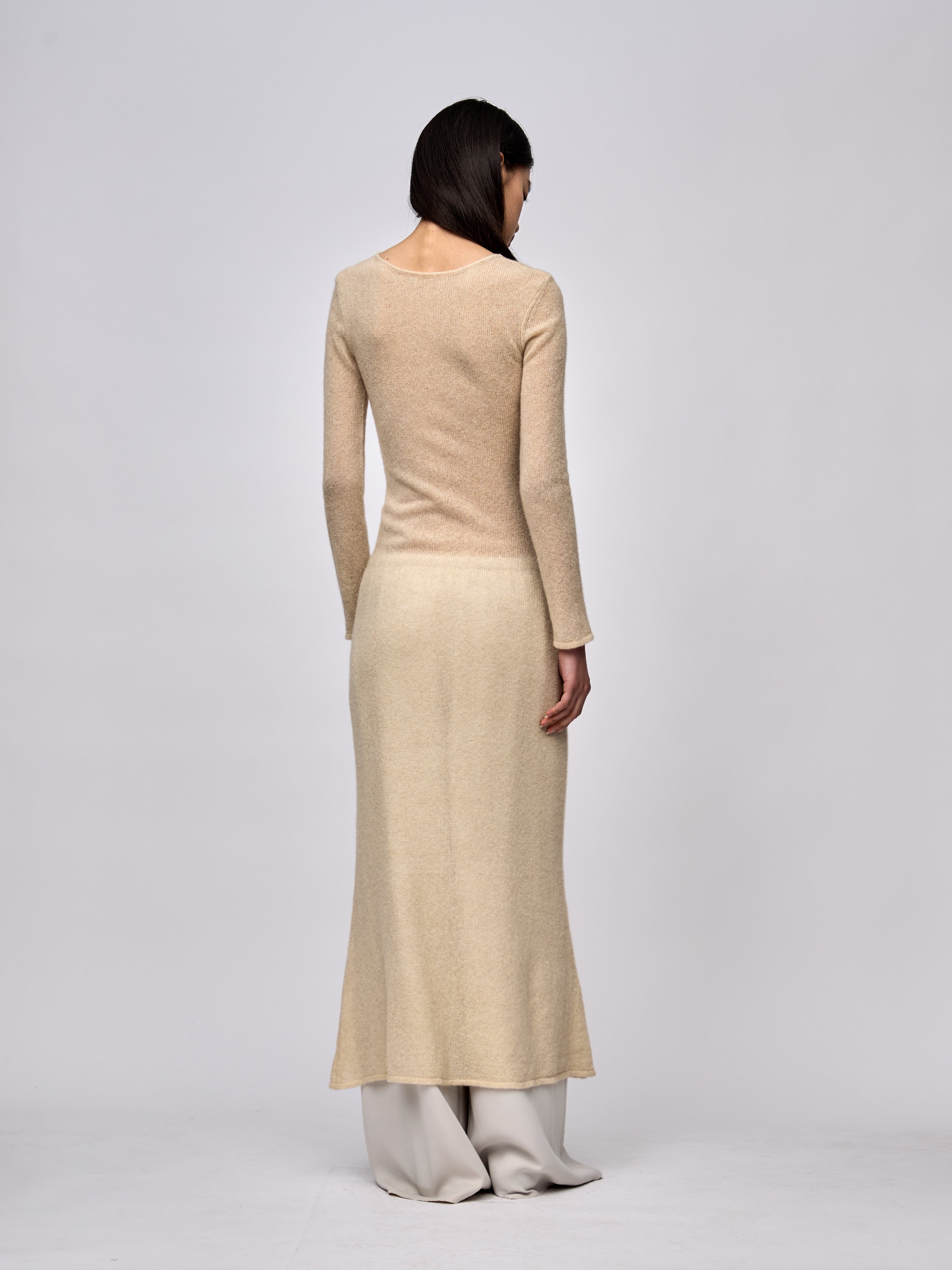 AW24 - BLEACHED SAND KNIT MAJURO DRESS