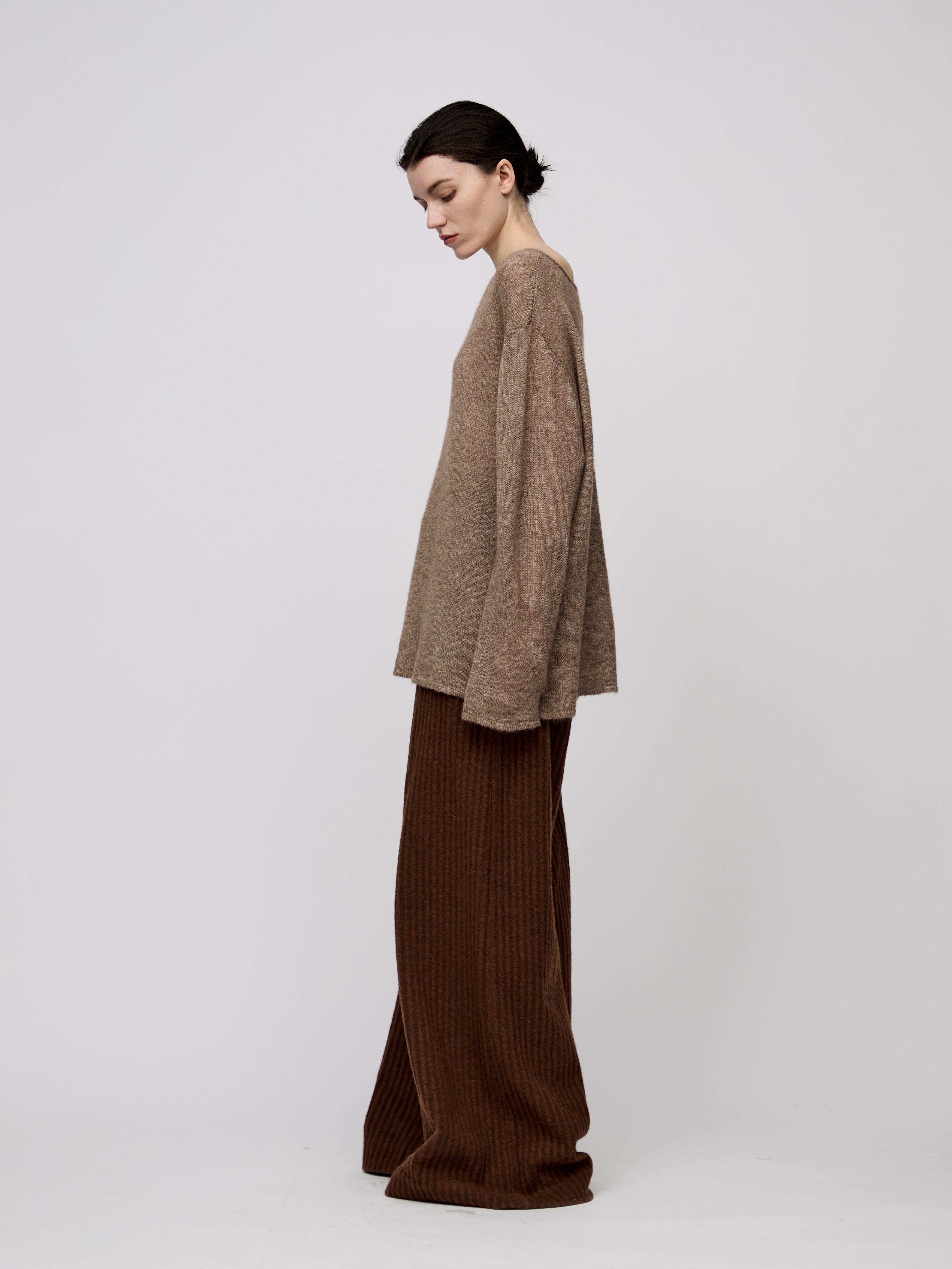 AW24 - BROWN KNIT COMINO TOP