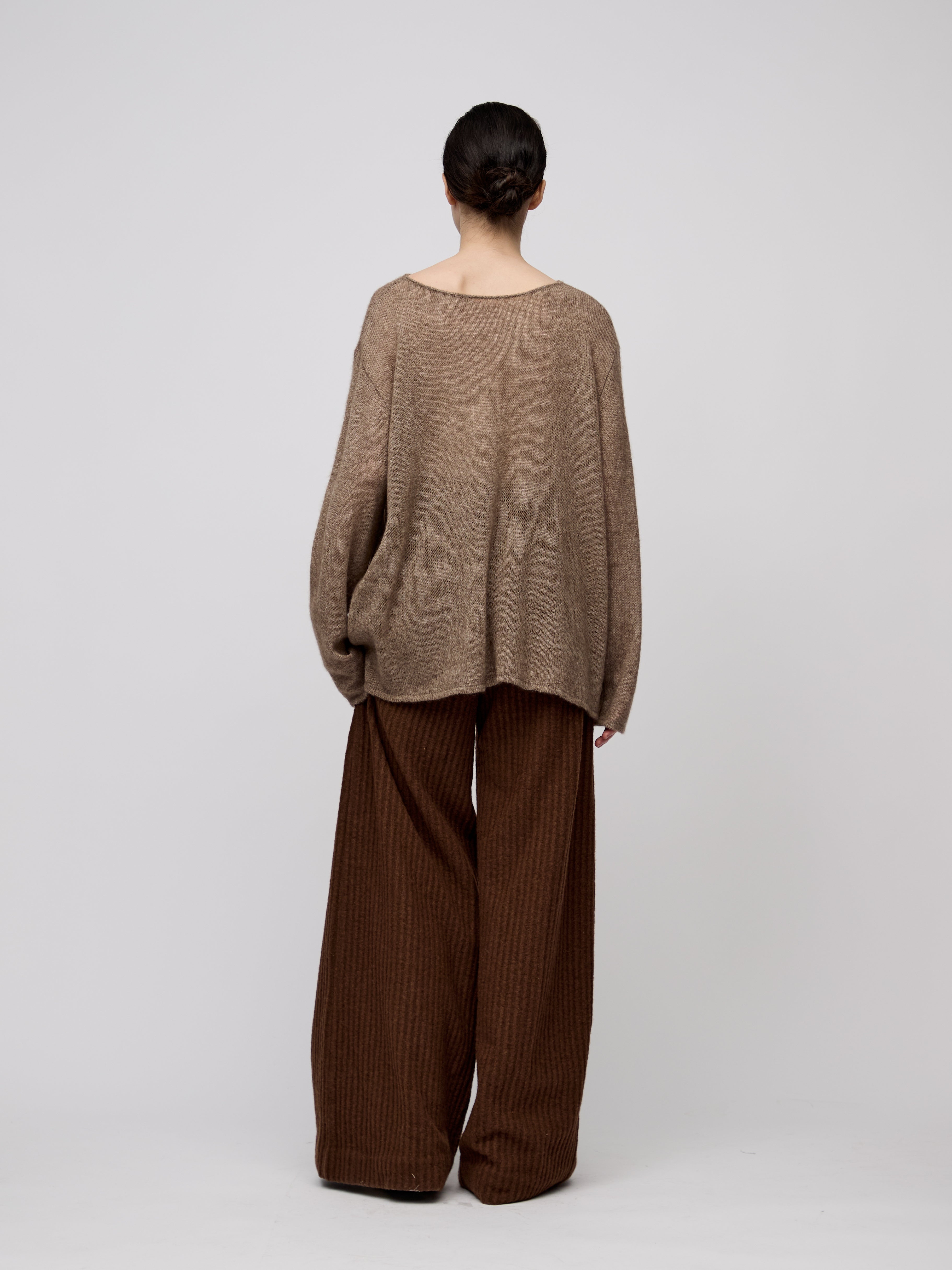 AW24 - BROWN KNIT COMINO TOP