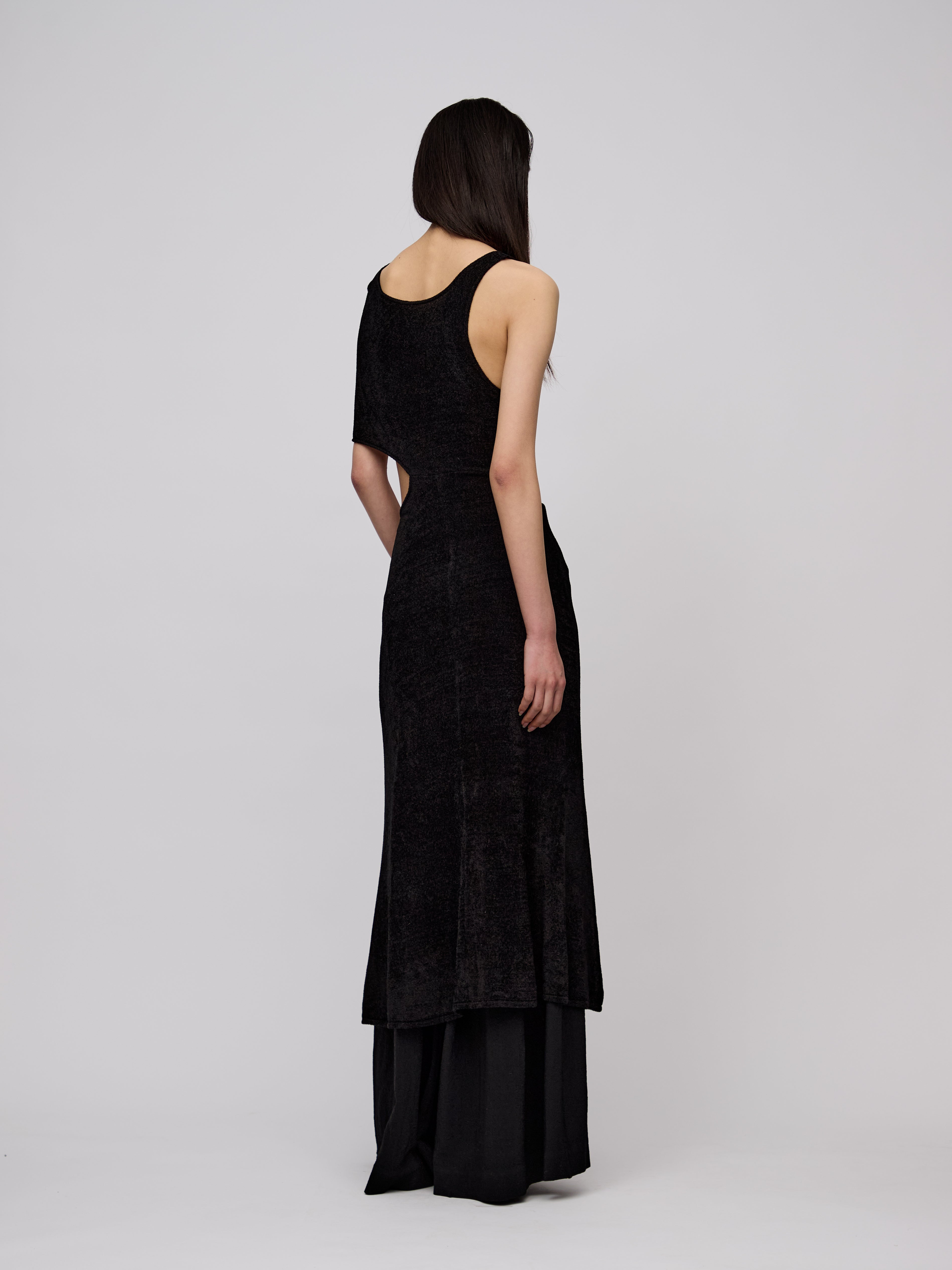 AW24 - JET BLACK KNIT TABOGA DRESS