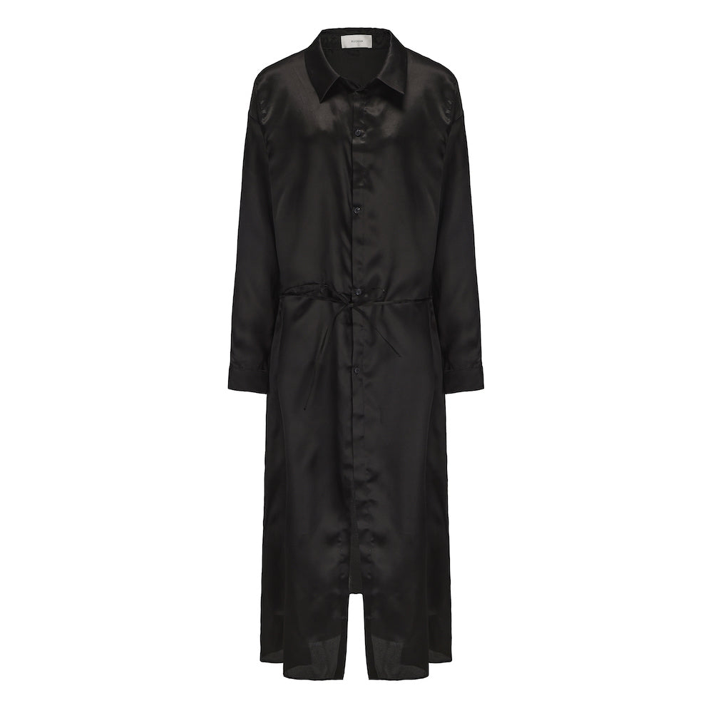 PRE SS25 - JET BLACK AGLA SHIRT DRESS