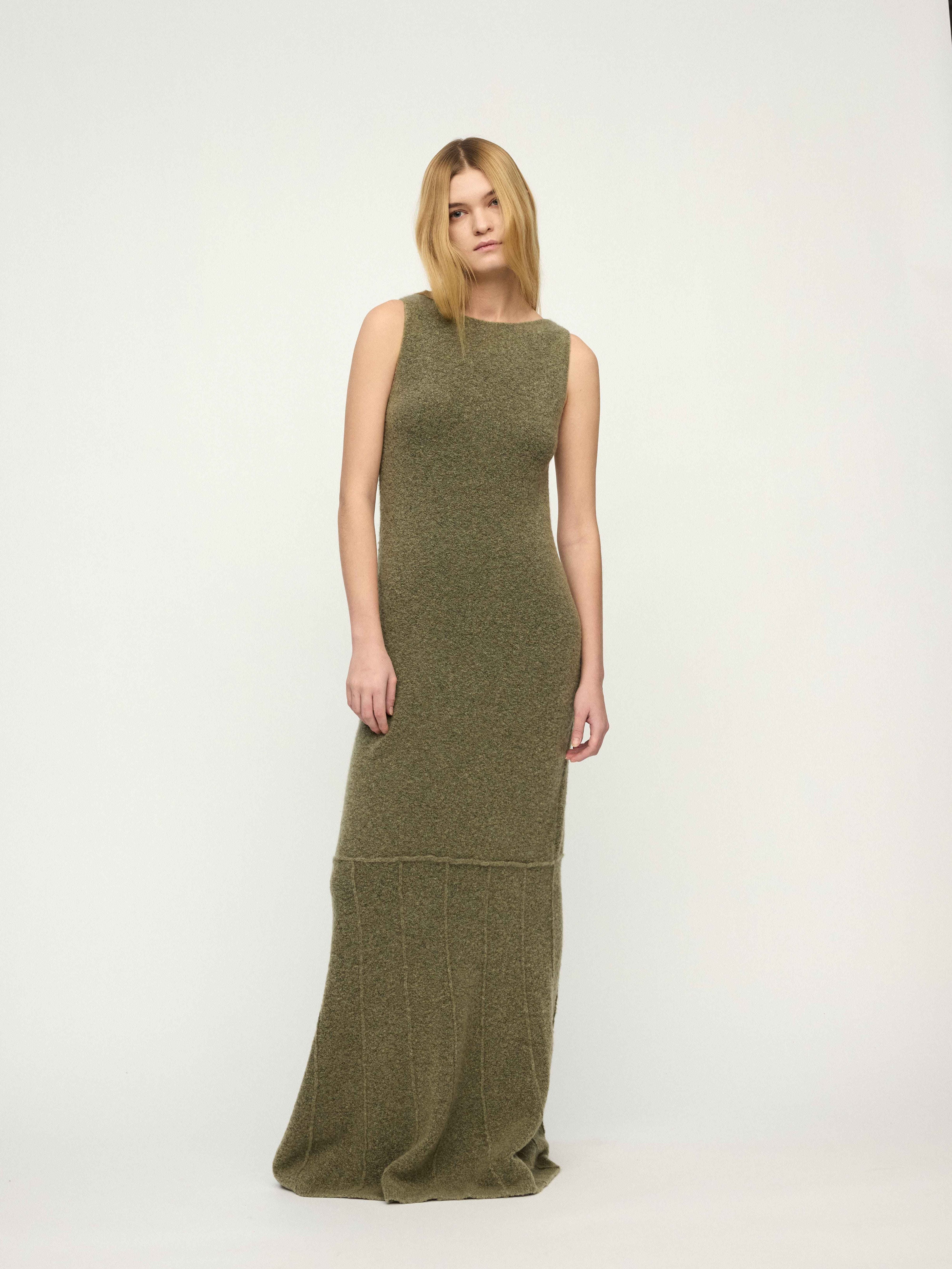PREAW25 - DARK SAGE BOUVET DRESS