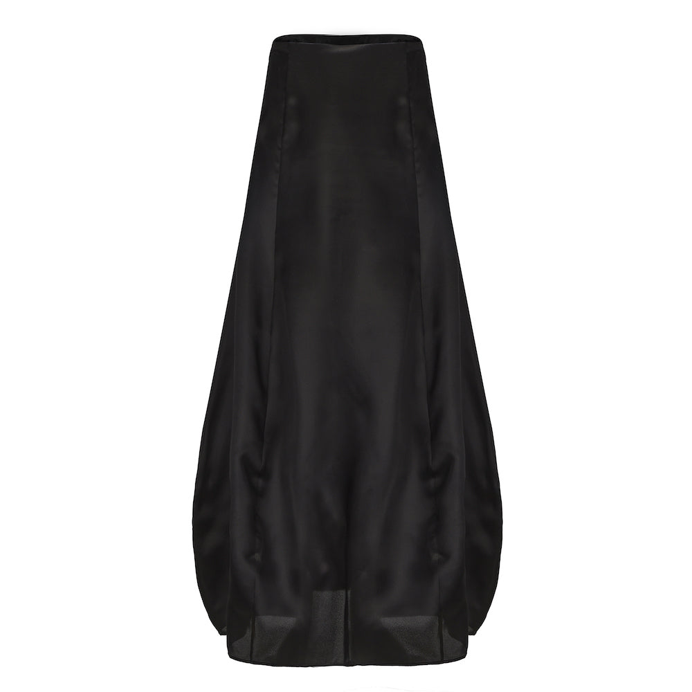 PRE SS25 - JET BLACK COCOON SKIRT