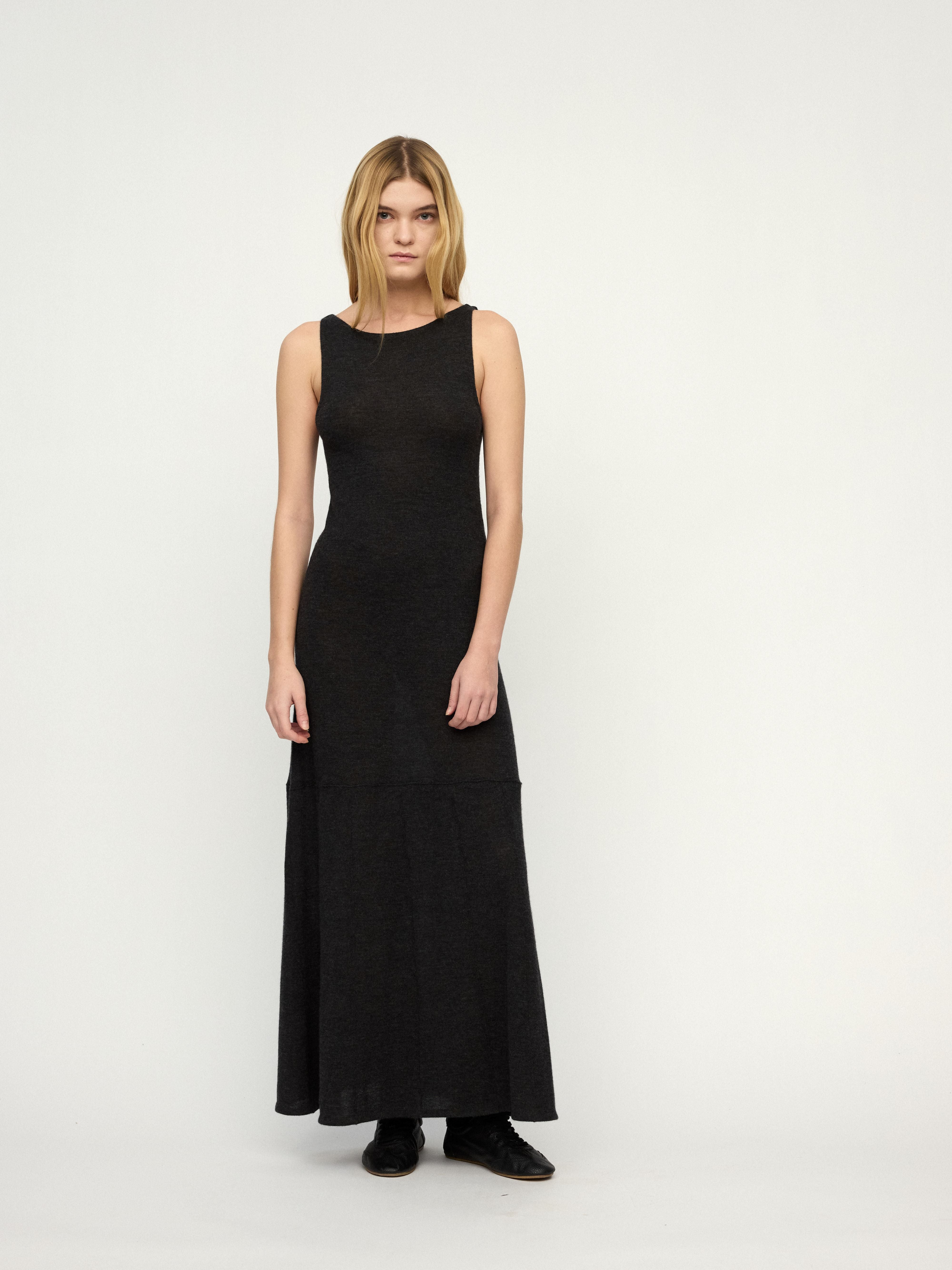 PREAW25 - DARK GREY BOUVET DRESS