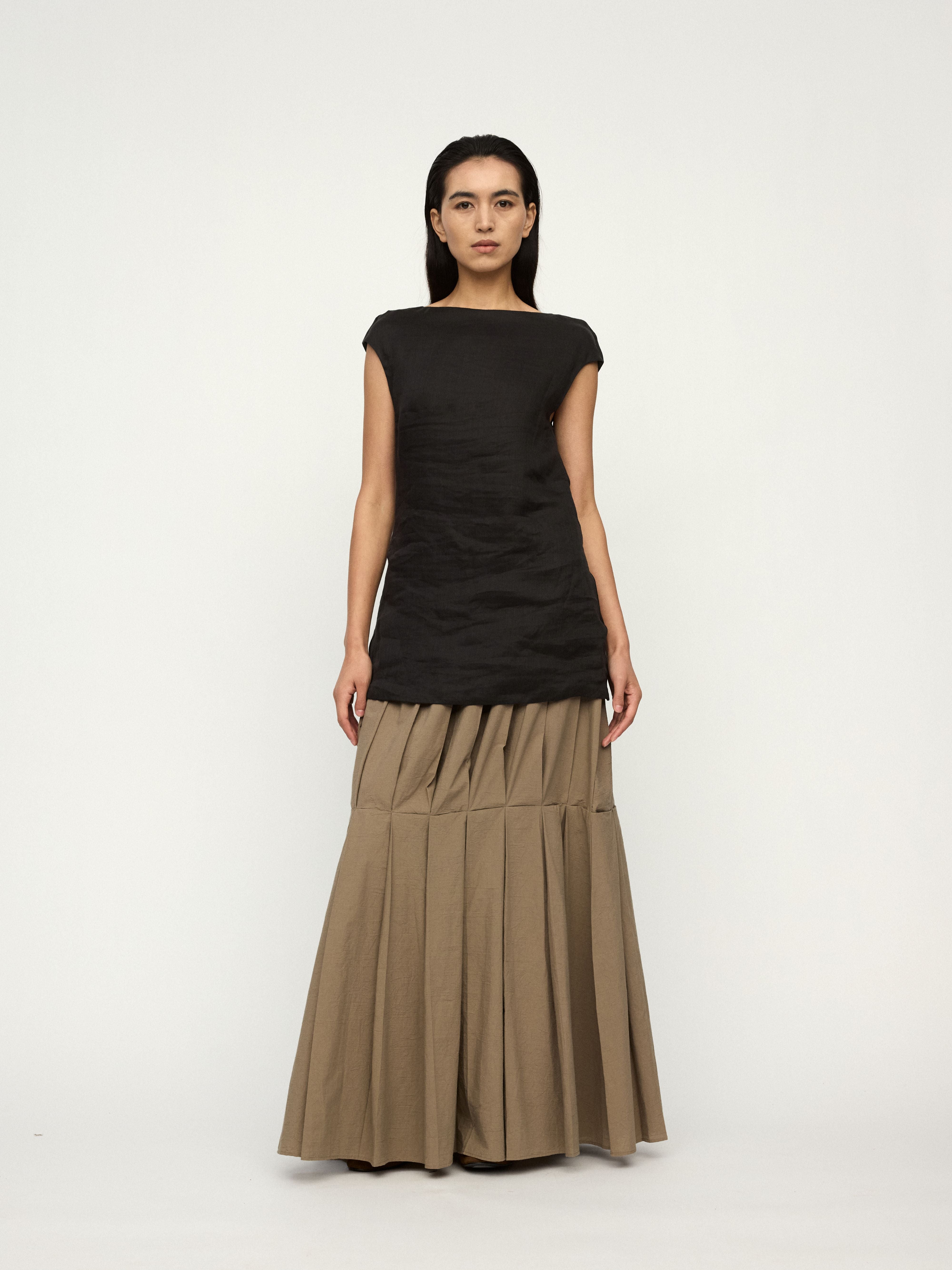 PREAW25 - MUD ALBA PLEATED SKIRT