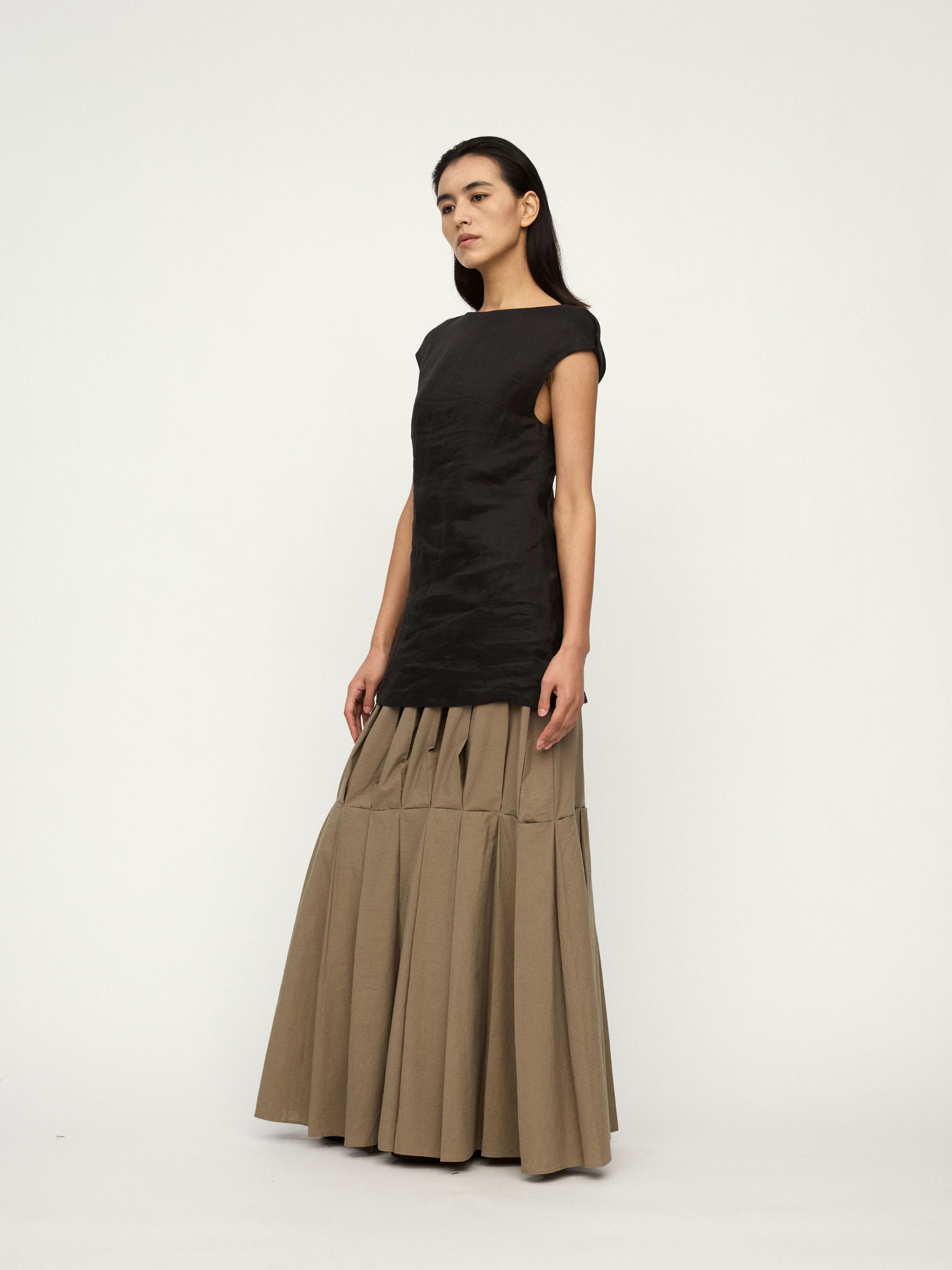 PREAW25 - MUD ALBA PLEATED SKIRT