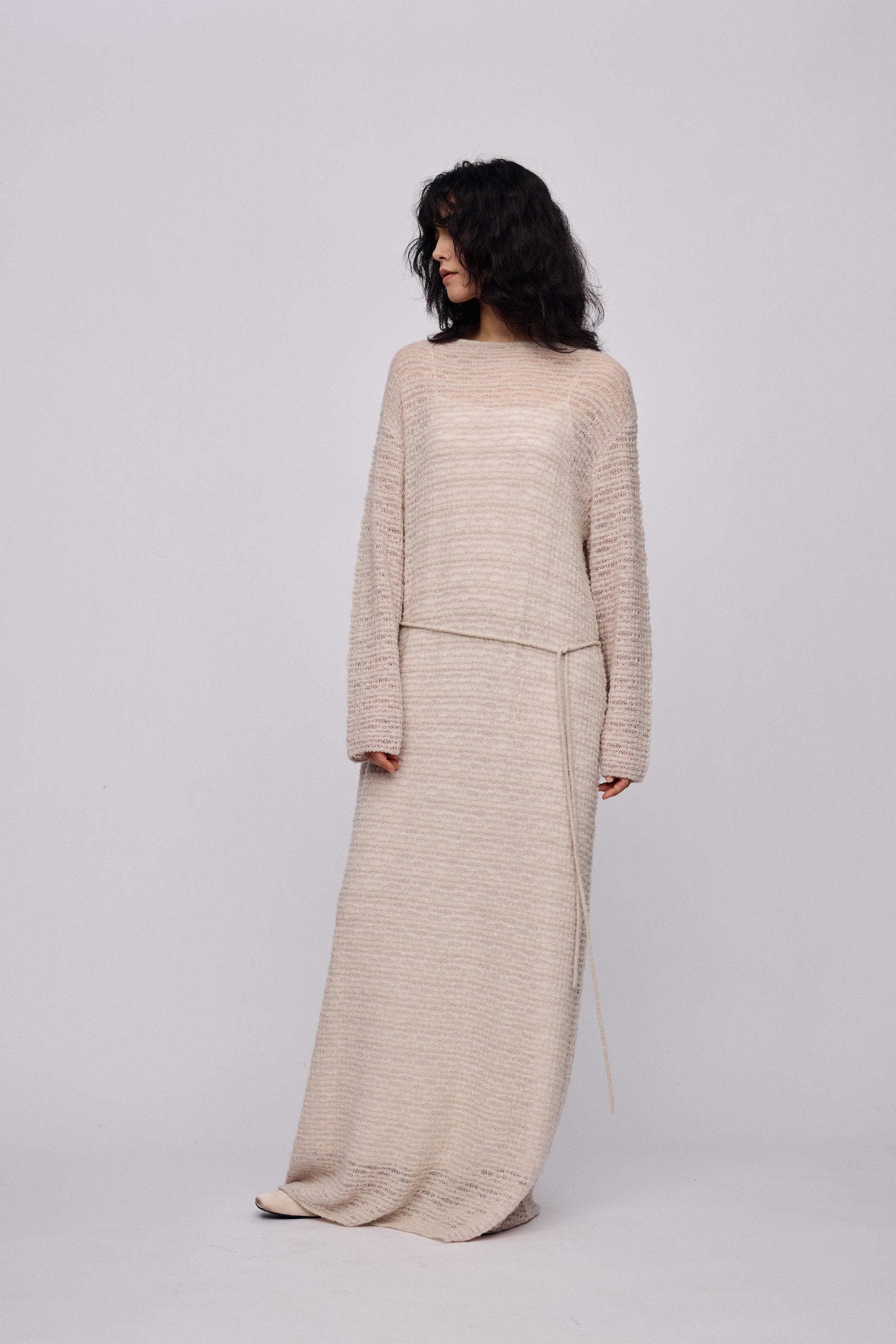 PRE SS25 - PALE STRAW LOUNGE DRESS