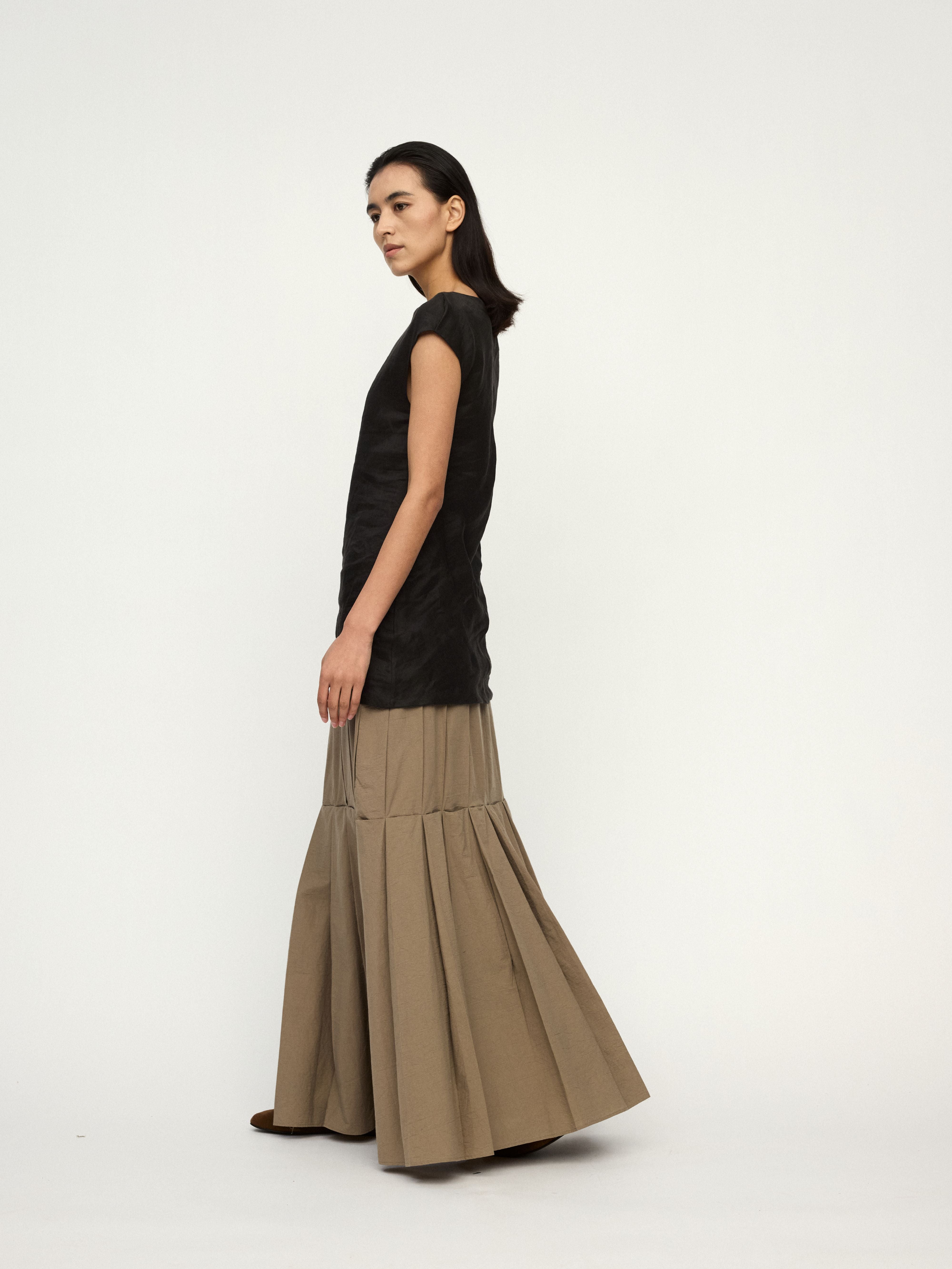 PREAW25 - MUD ALBA PLEATED SKIRT