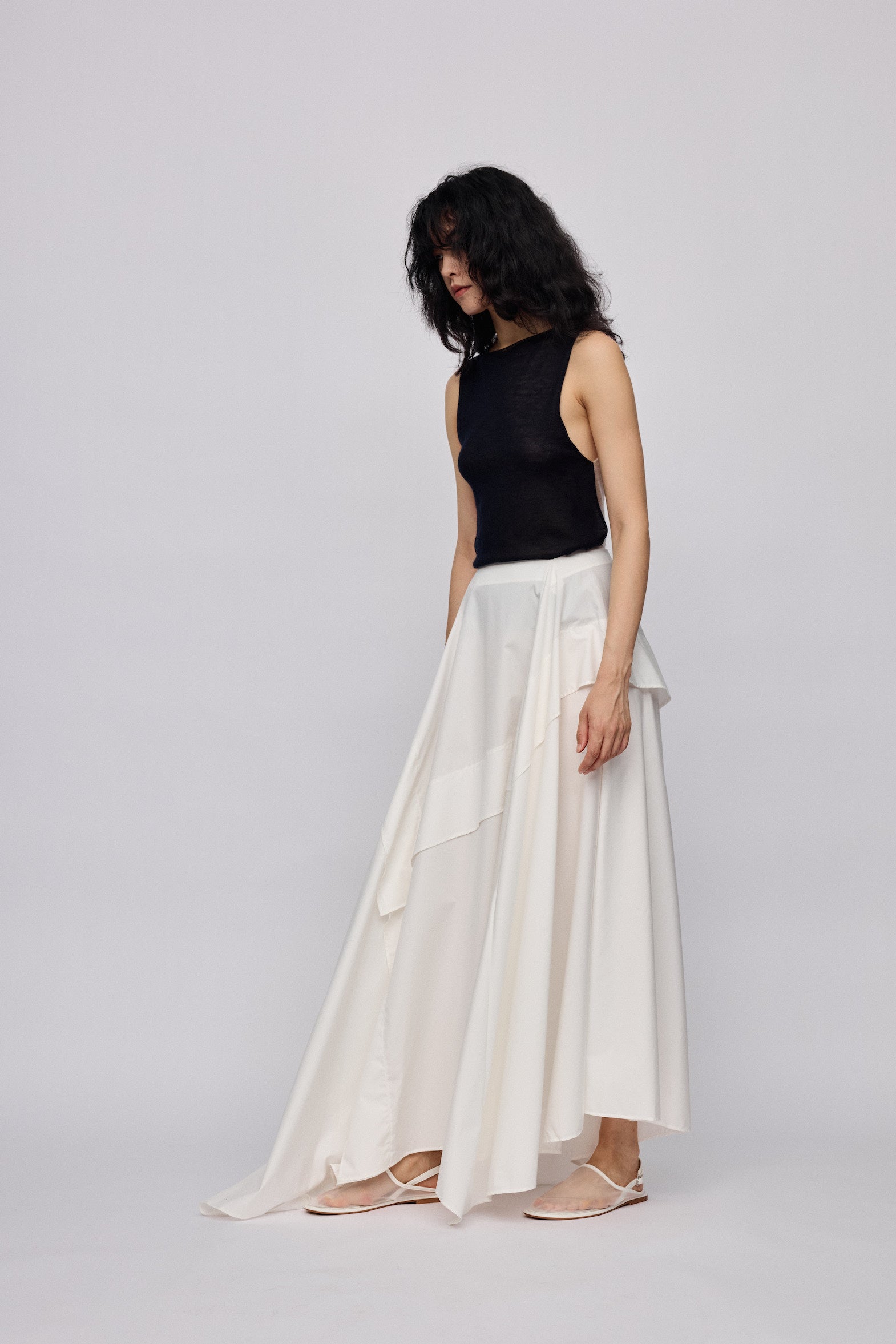 PRE SS25 - GLAZE WHITE TEURI SKIRT