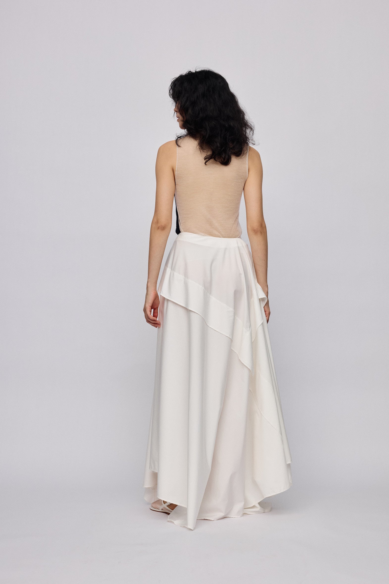 PRE SS25 - GLAZE WHITE TEURI SKIRT