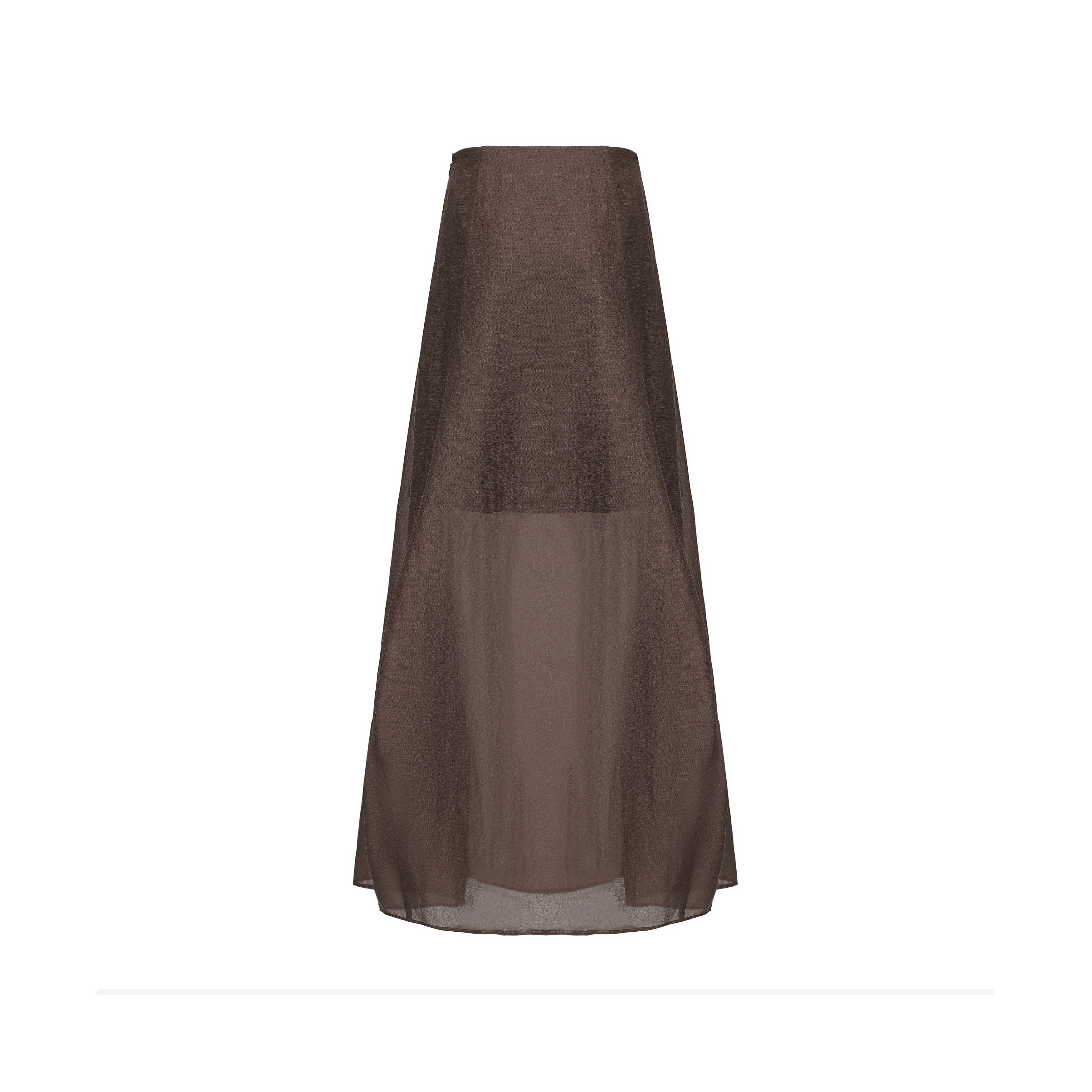 SS25 - SHEER BROWN COCOON SKIRT