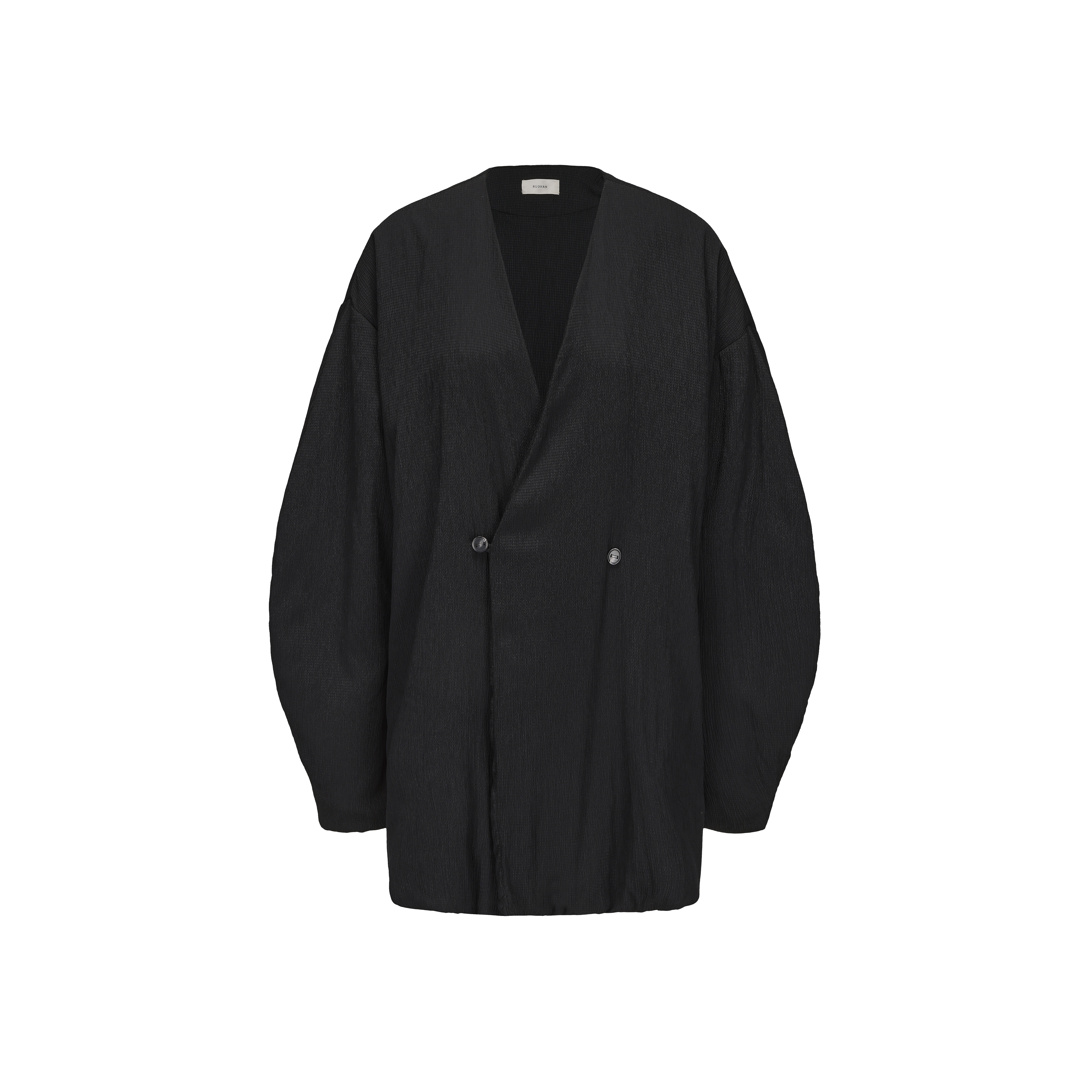 AW24 - BLACK WOLIN COAT