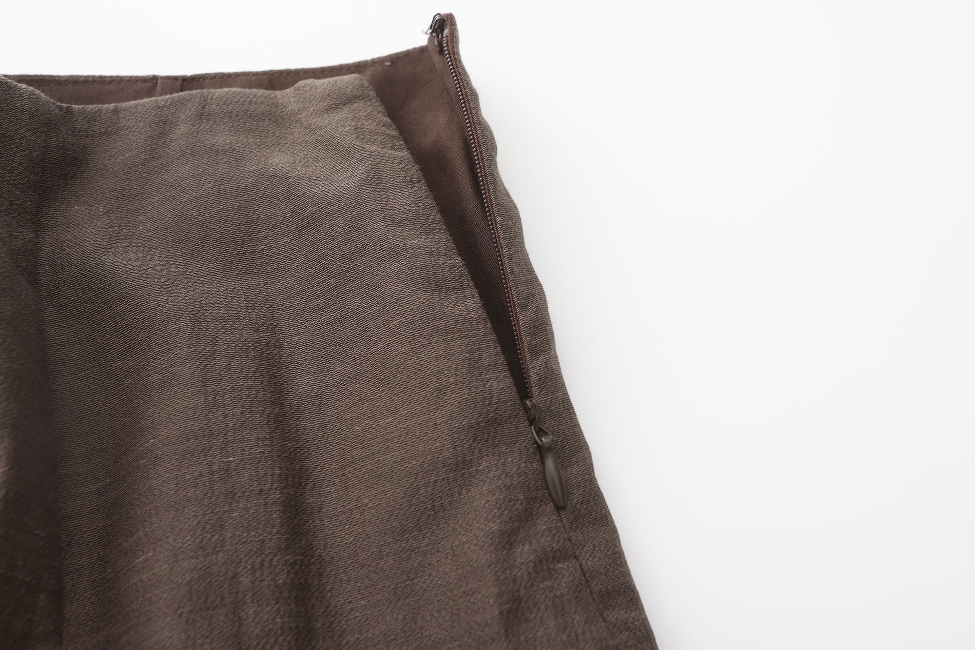 SS25 - SHEER BROWN COCOON SKIRT