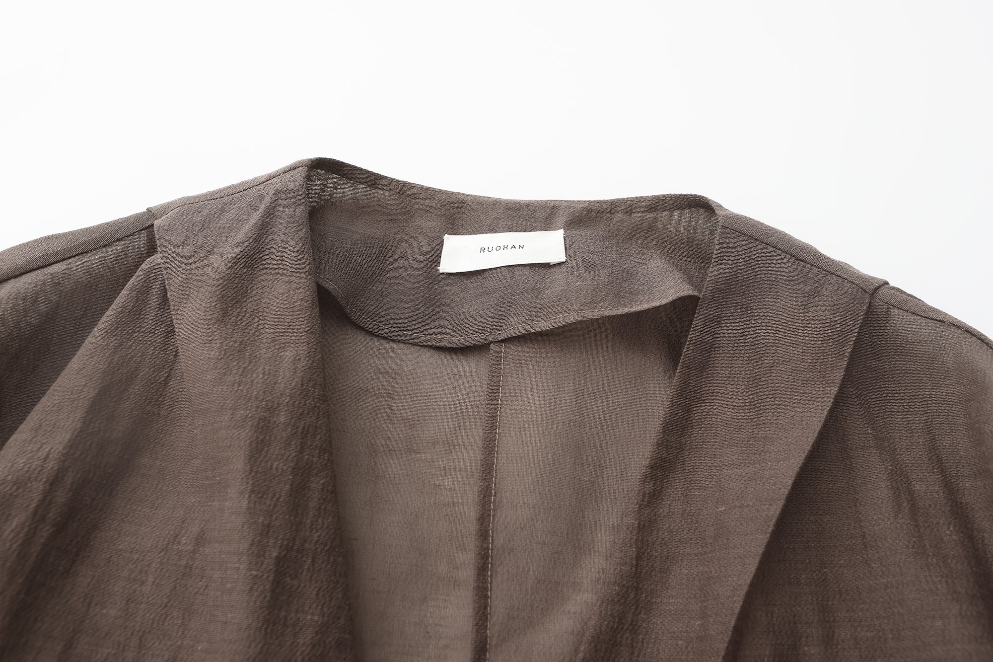 SS25 - SHEER BROWN ROTI LONG JACKET