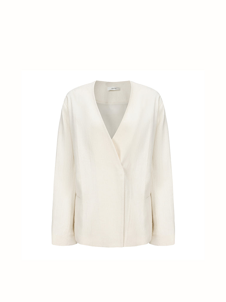 AW23 - White Avonia Tailored Jacket