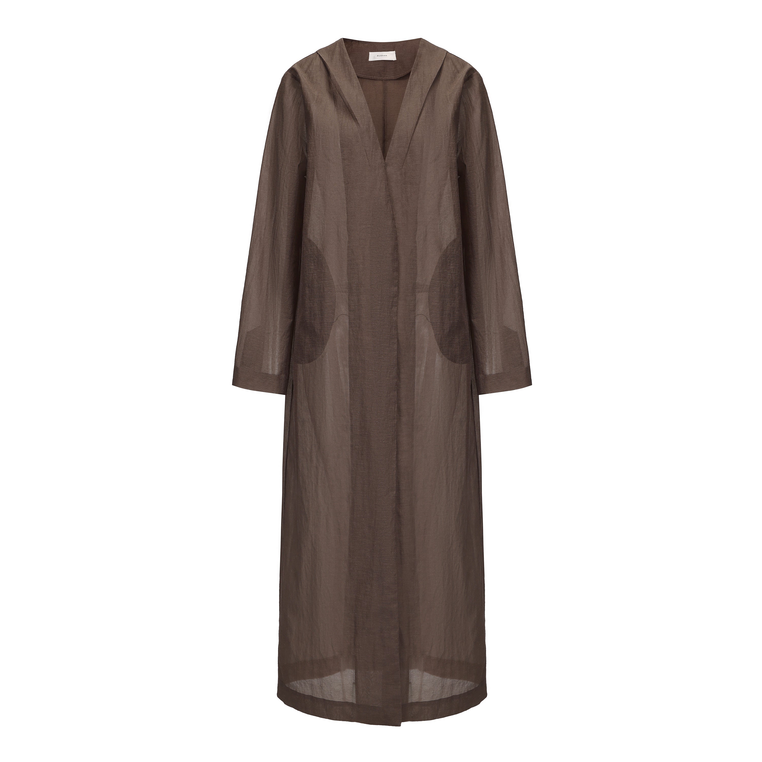 SS25 - SHEER BROWN ROTI LONG JACKET