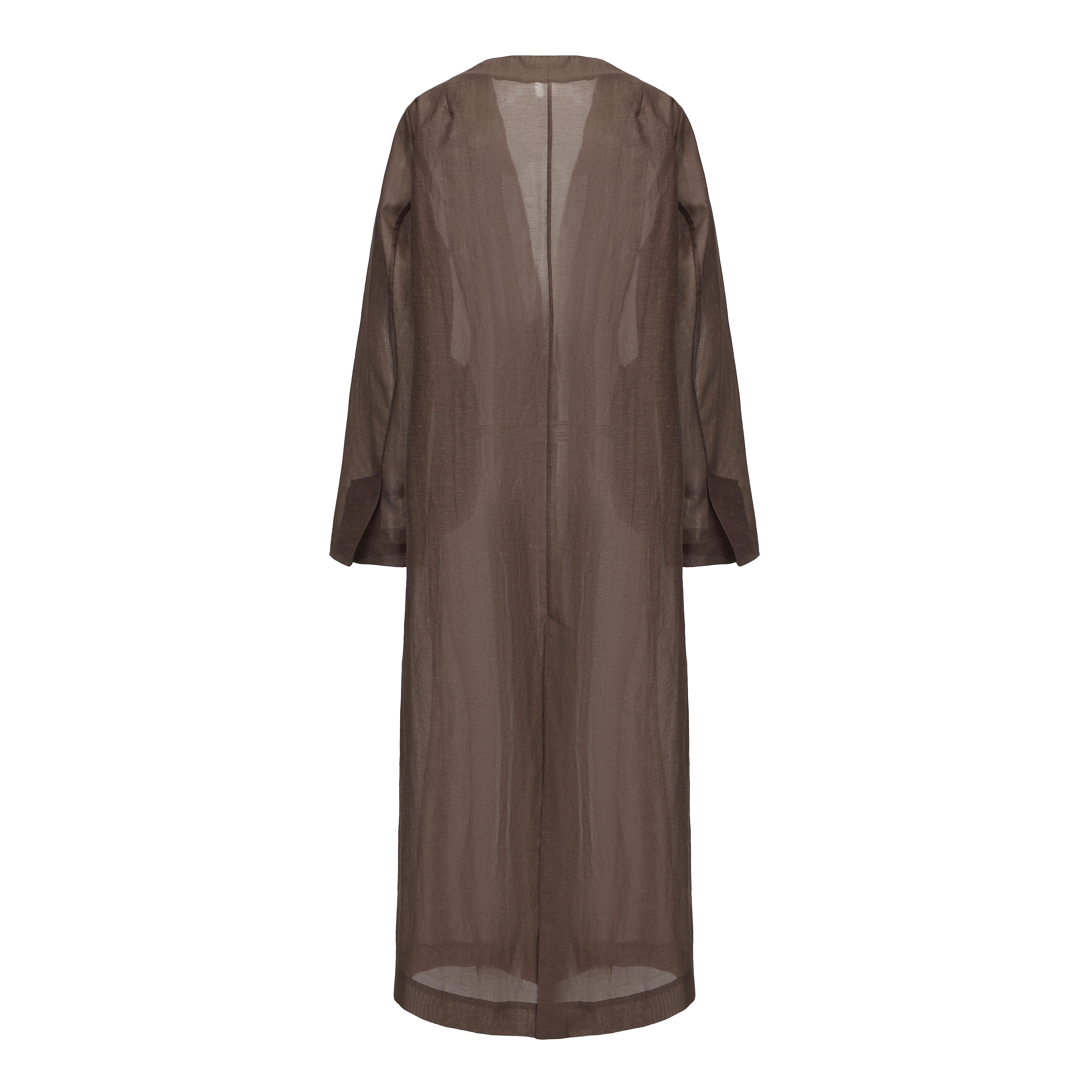 SS25 - SHEER BROWN ROTI LONG JACKET